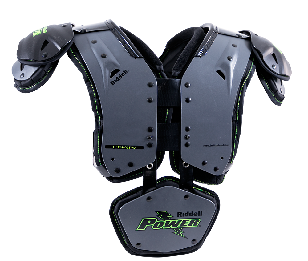 Riddell Power Amp Football Shoulder Pads w/ Backplate