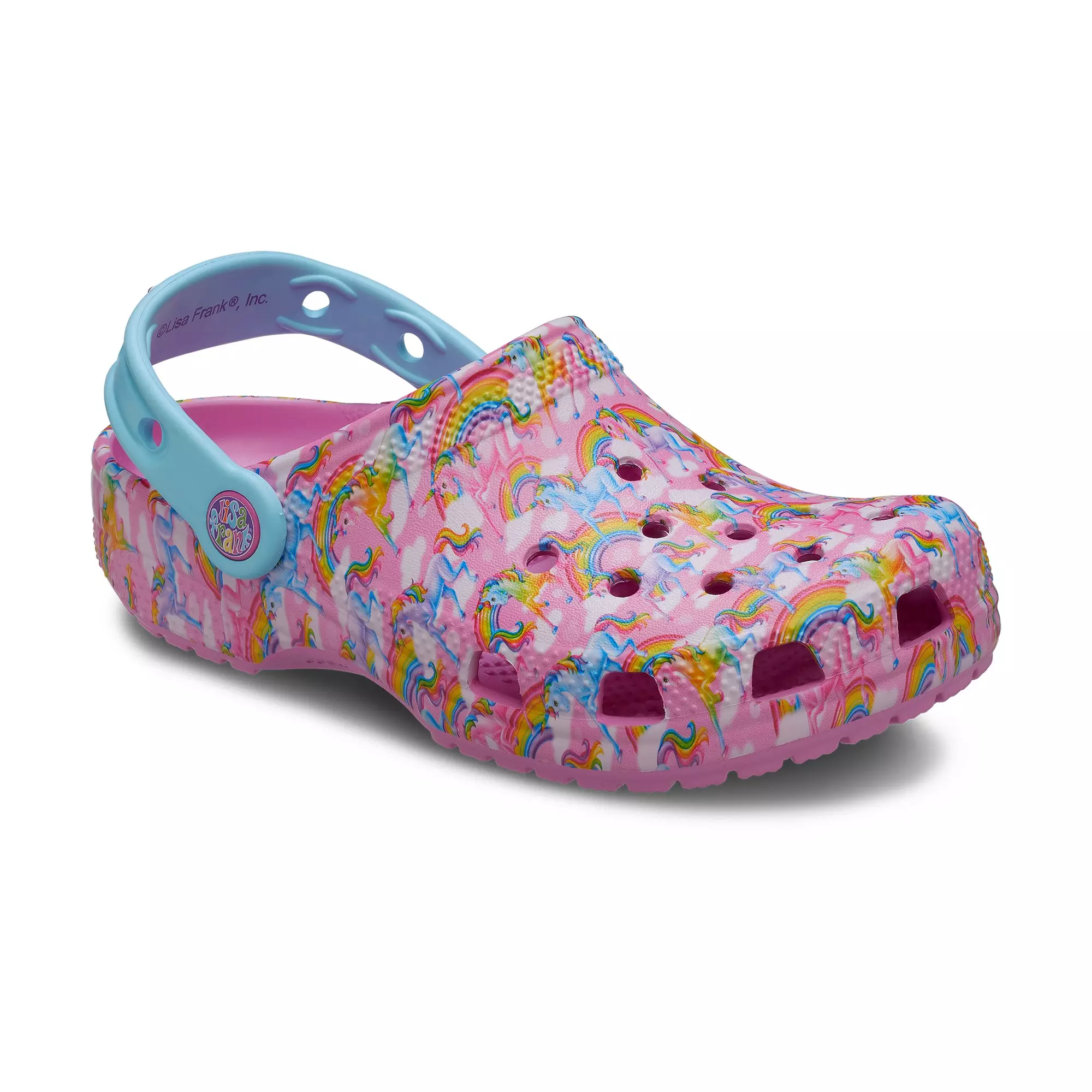 Crocs x Lisa Frank "Rainbows" Grade School Girl's Clog - PINK/BLUE