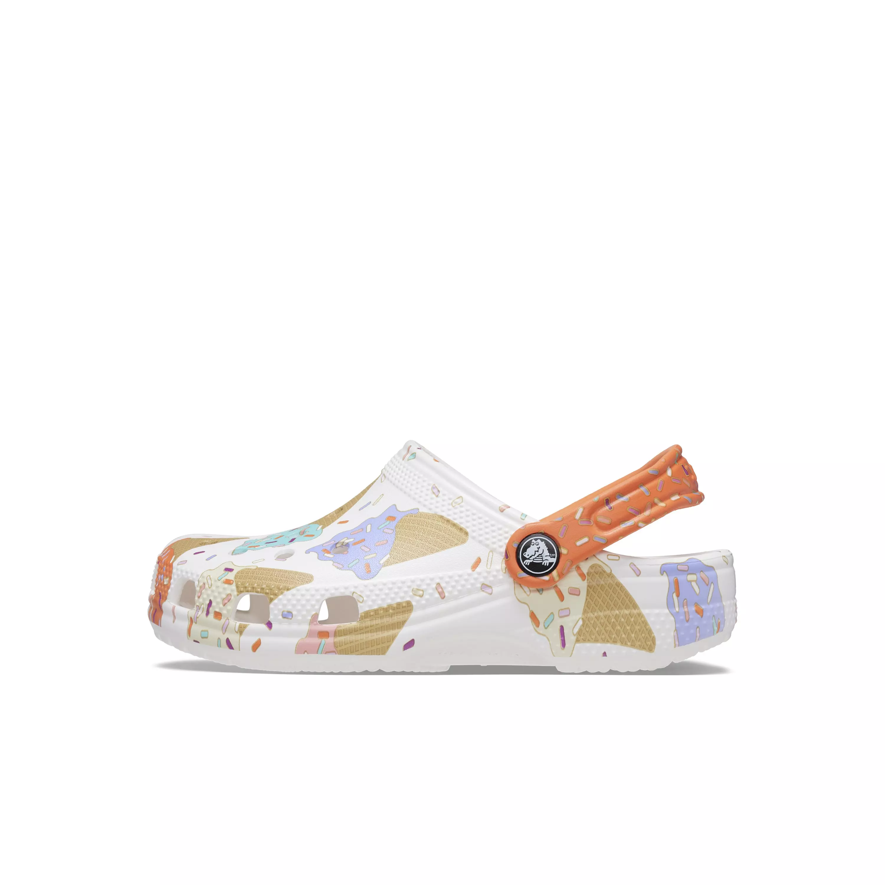Crocs Classic "Ice Cream" Preschool Girls' Clog - WHITE/MULTI