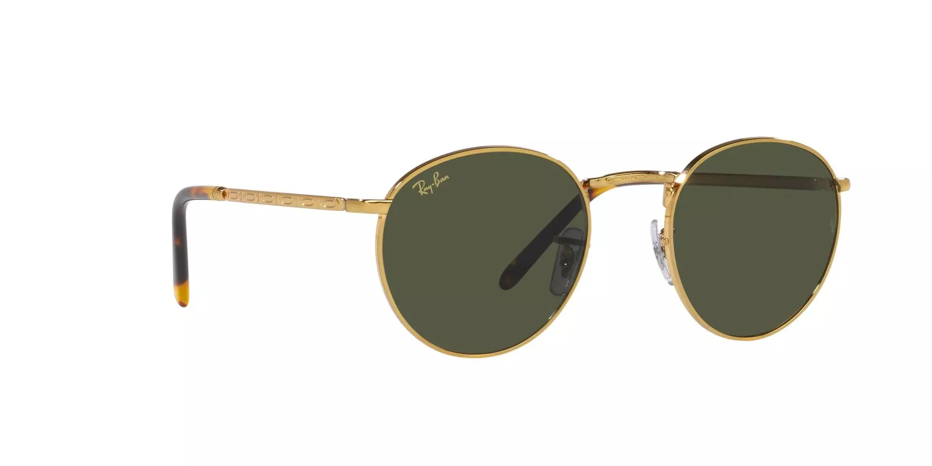 Ray-Ban Round Metal Sunglasses-Gold - GOLD