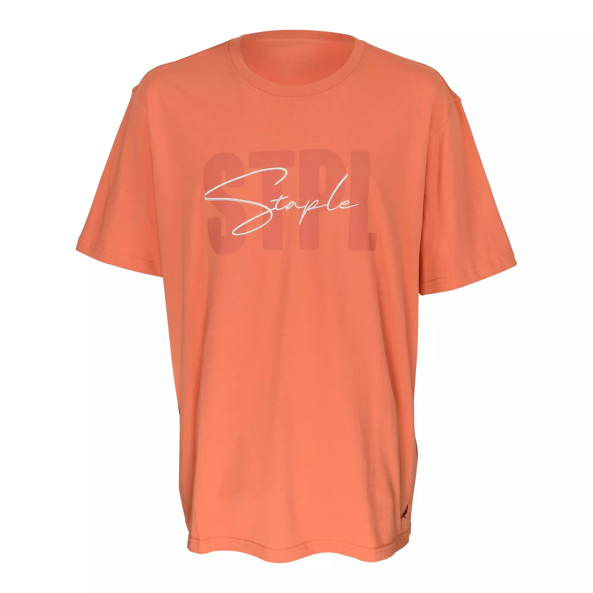 Staple Men's Essentials Script Tee - Terracotta - ORANGE