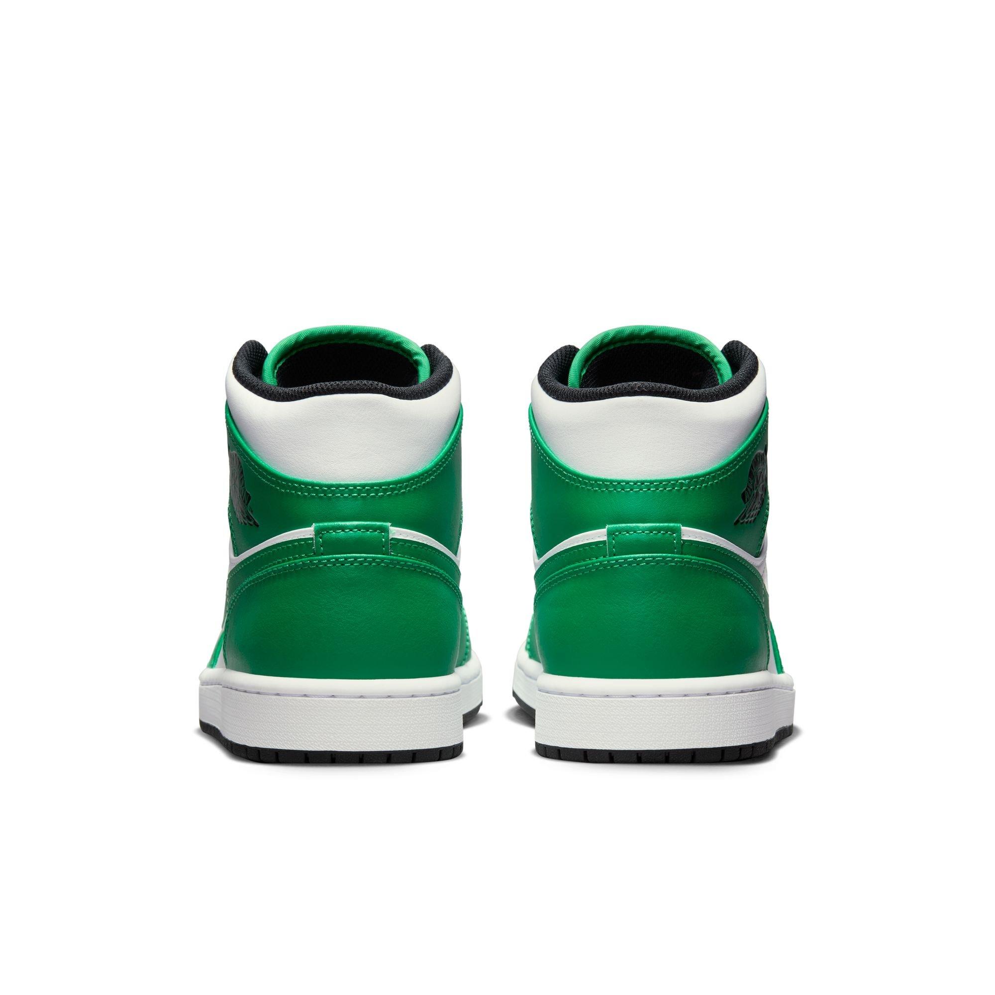 Jordan 1 Mid "Lucky Green/Black/White" Men's Shoe - GREEN/BLACK Thumbnail View 9