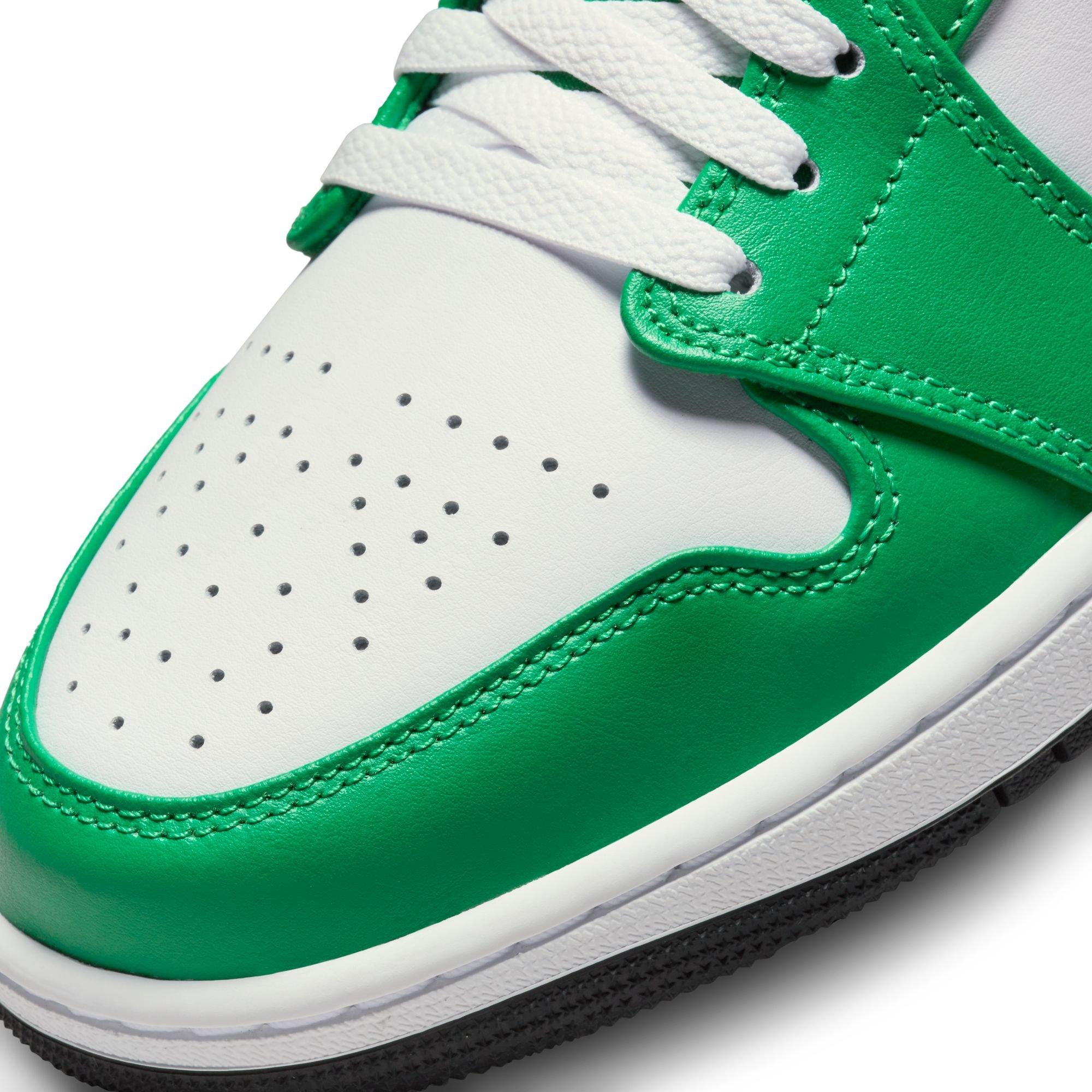 Jordan 1 Mid "Lucky Green/Black/White" Men's Shoe - GREEN/BLACK Thumbnail View 3