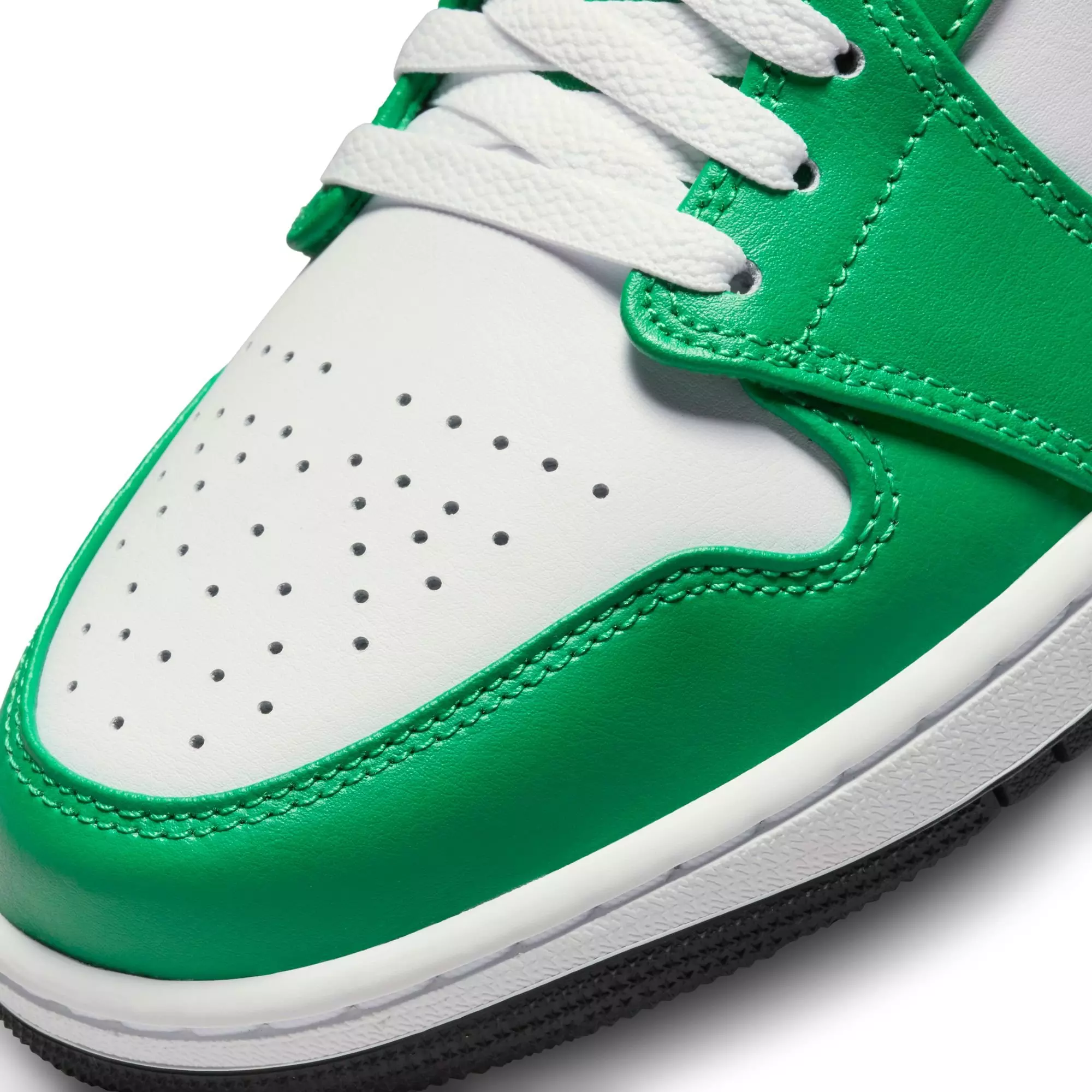 Jordan 1 Mid "Lucky Green/Black/White" Men's Shoe - GREEN/BLACK