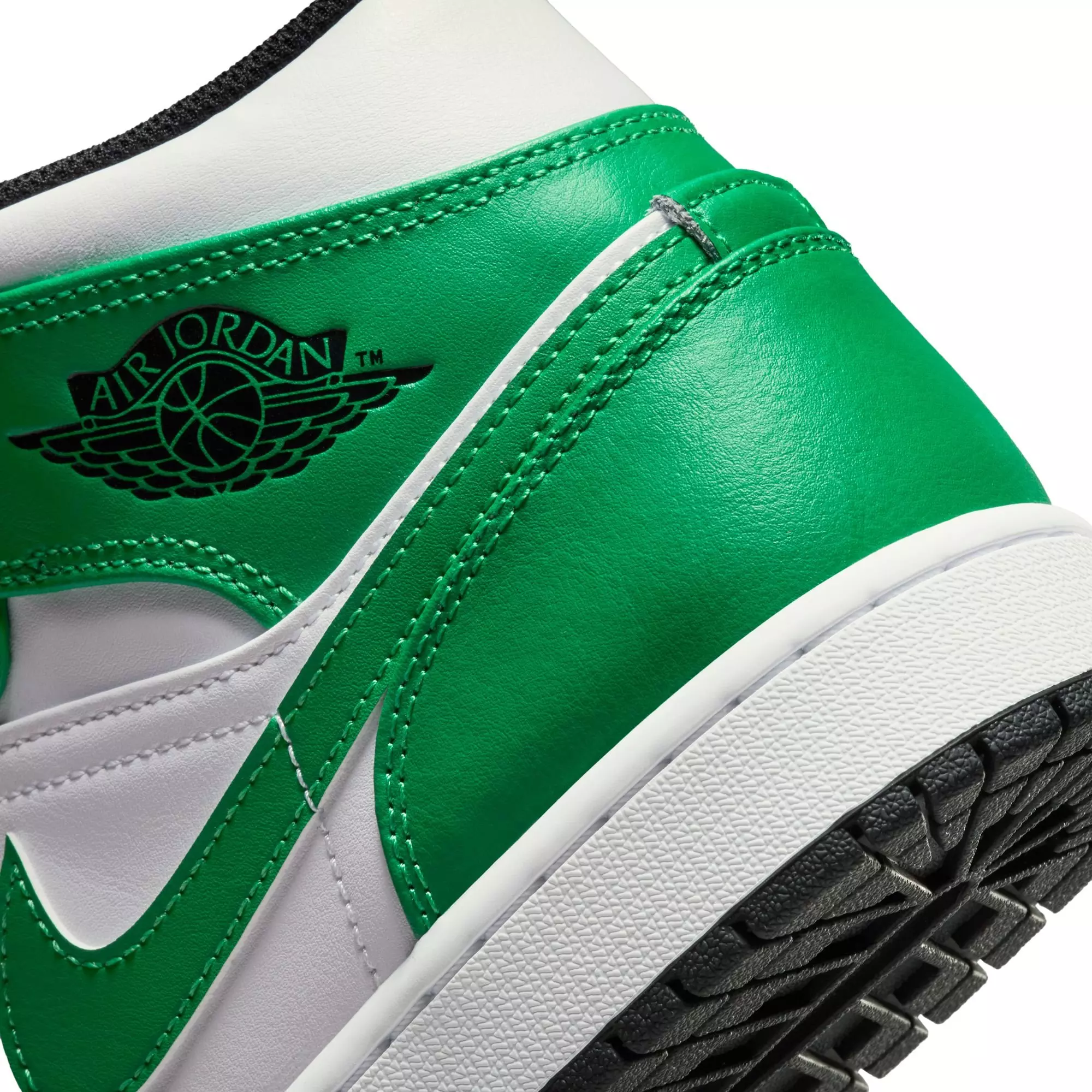 Jordan 1 Mid "Lucky Green/Black/White" Men's Shoe - GREEN/BLACK