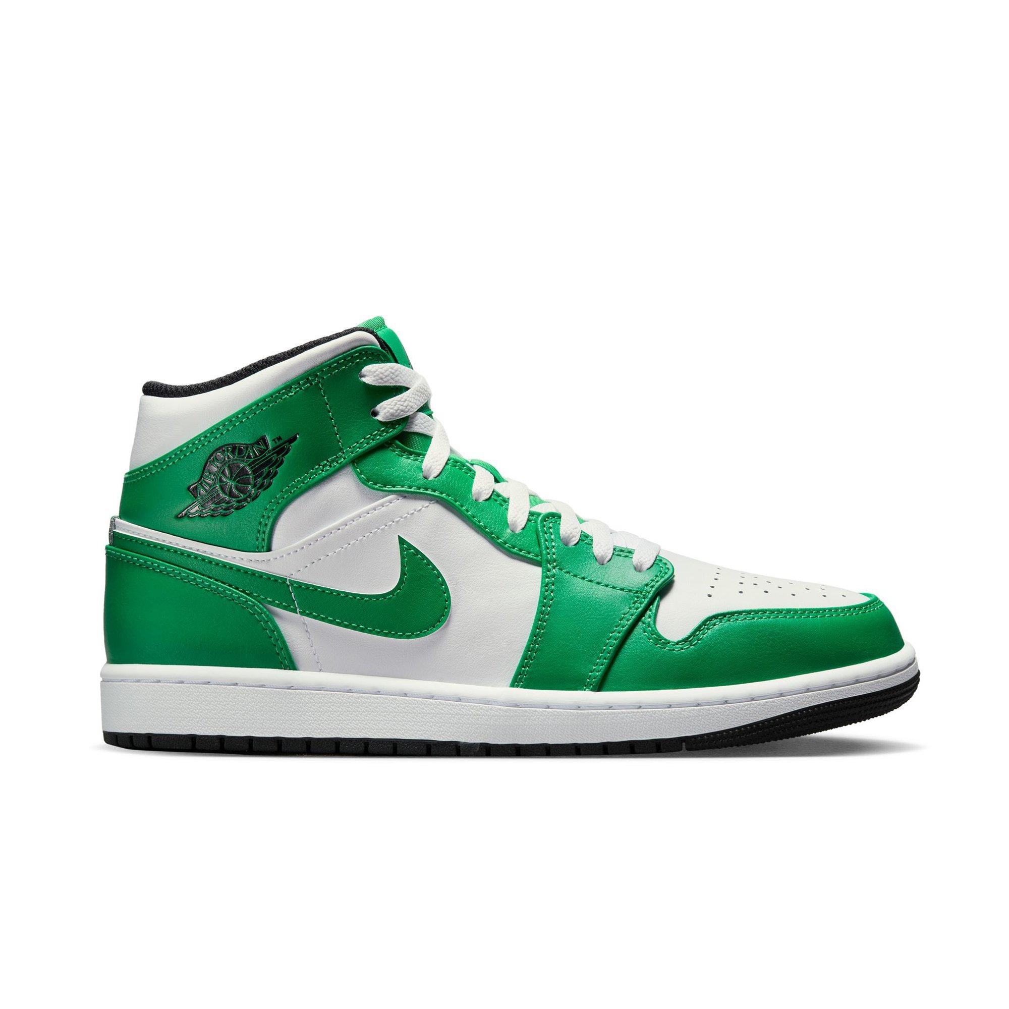 Jordan 1 Mid "Lucky Green/Black/White" Men's Shoe - GREEN/BLACK Thumbnail View 1