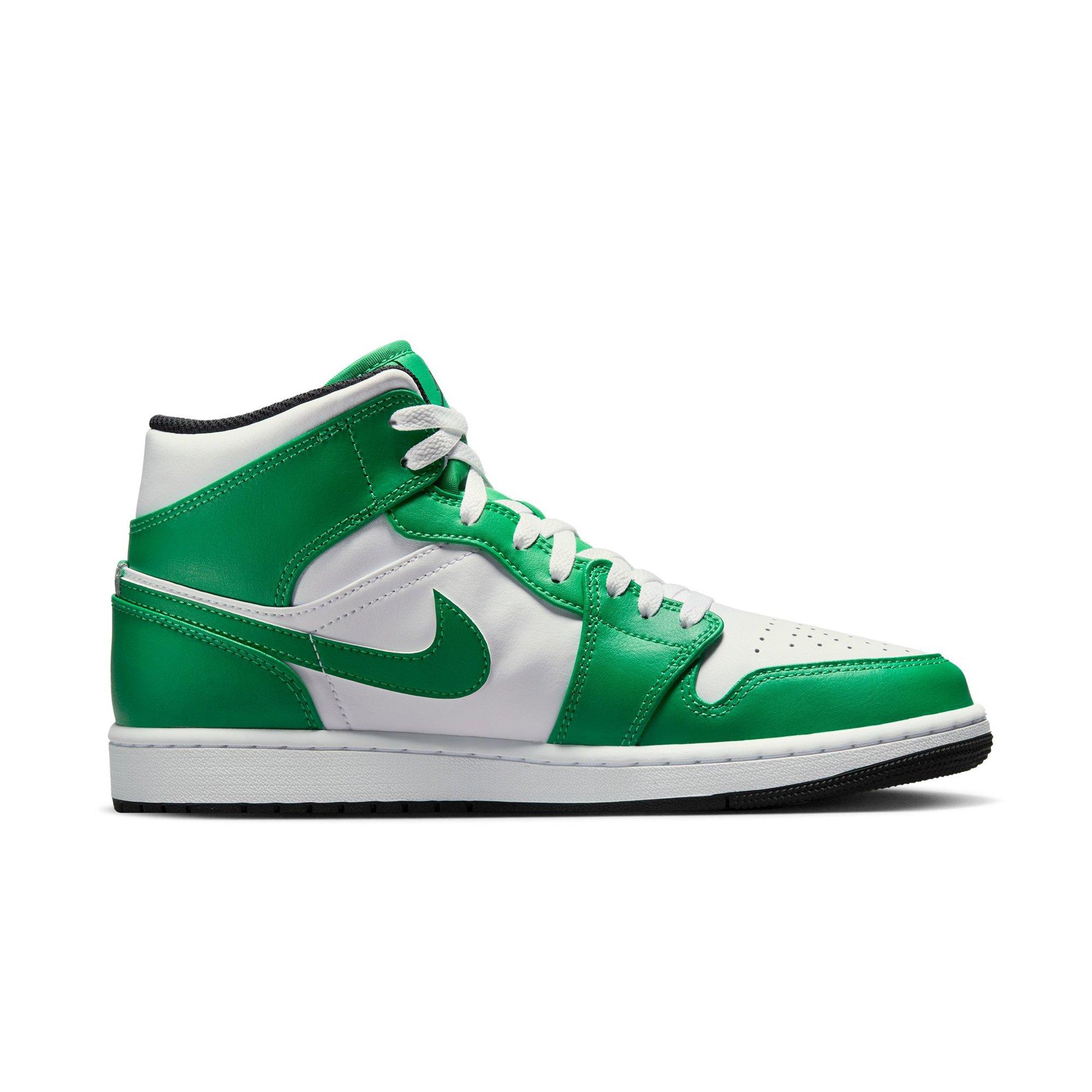 Jordan 1 Mid "Lucky Green/Black/White" Men's Shoe - GREEN/BLACK Thumbnail View 2