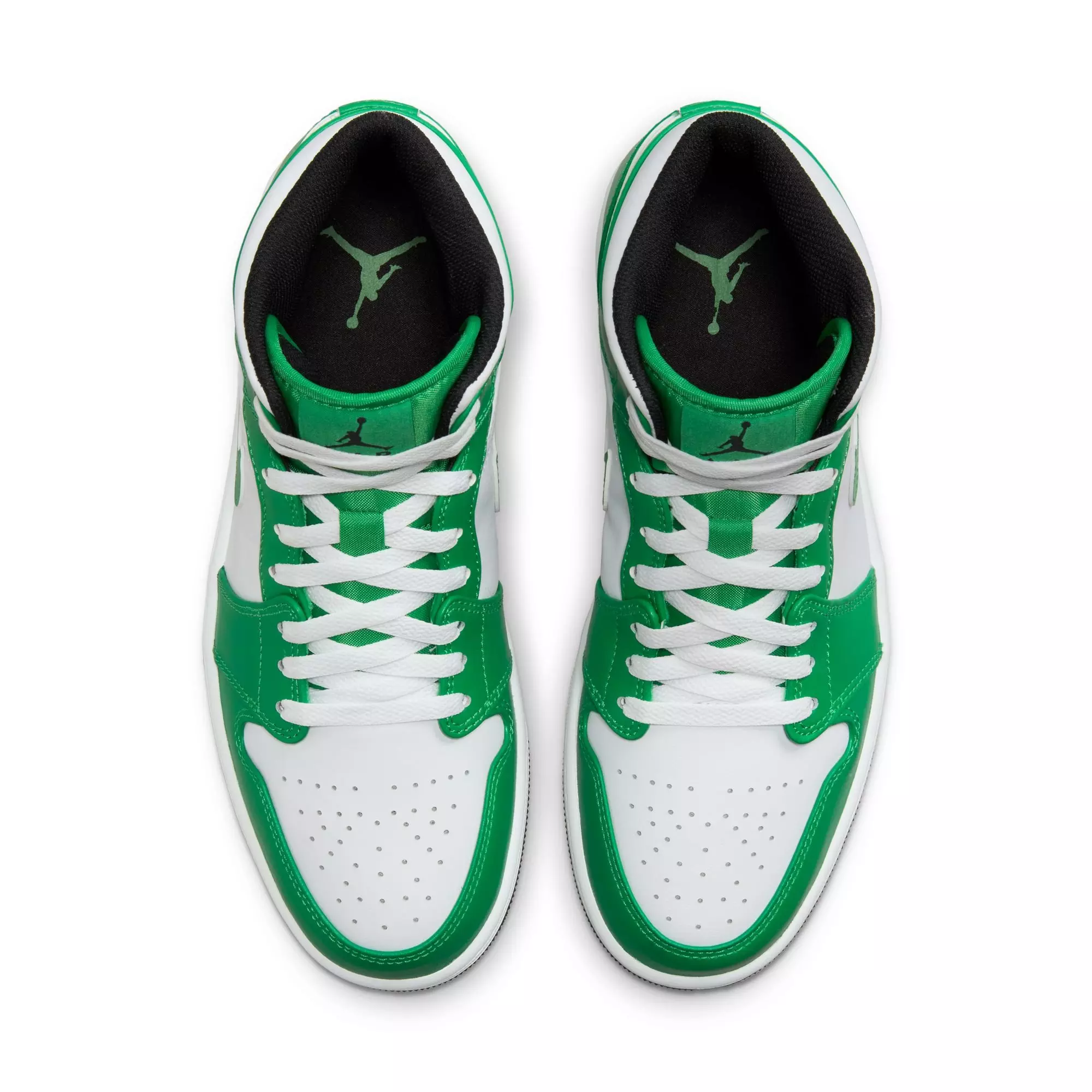 Jordan 1 Mid "Lucky Green/Black/White" Men's Shoe - GREEN/BLACK