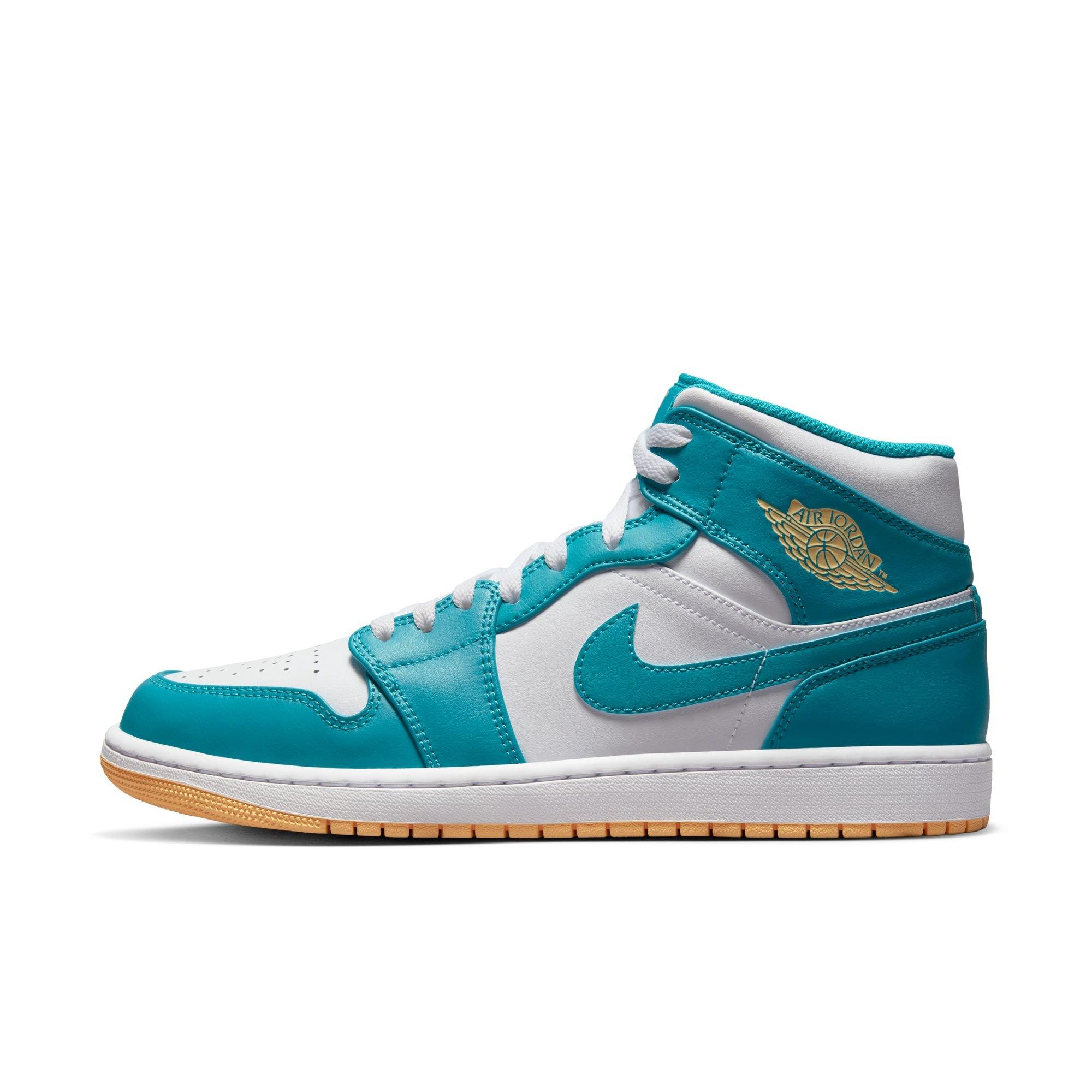 Aqua and white outlet jordans