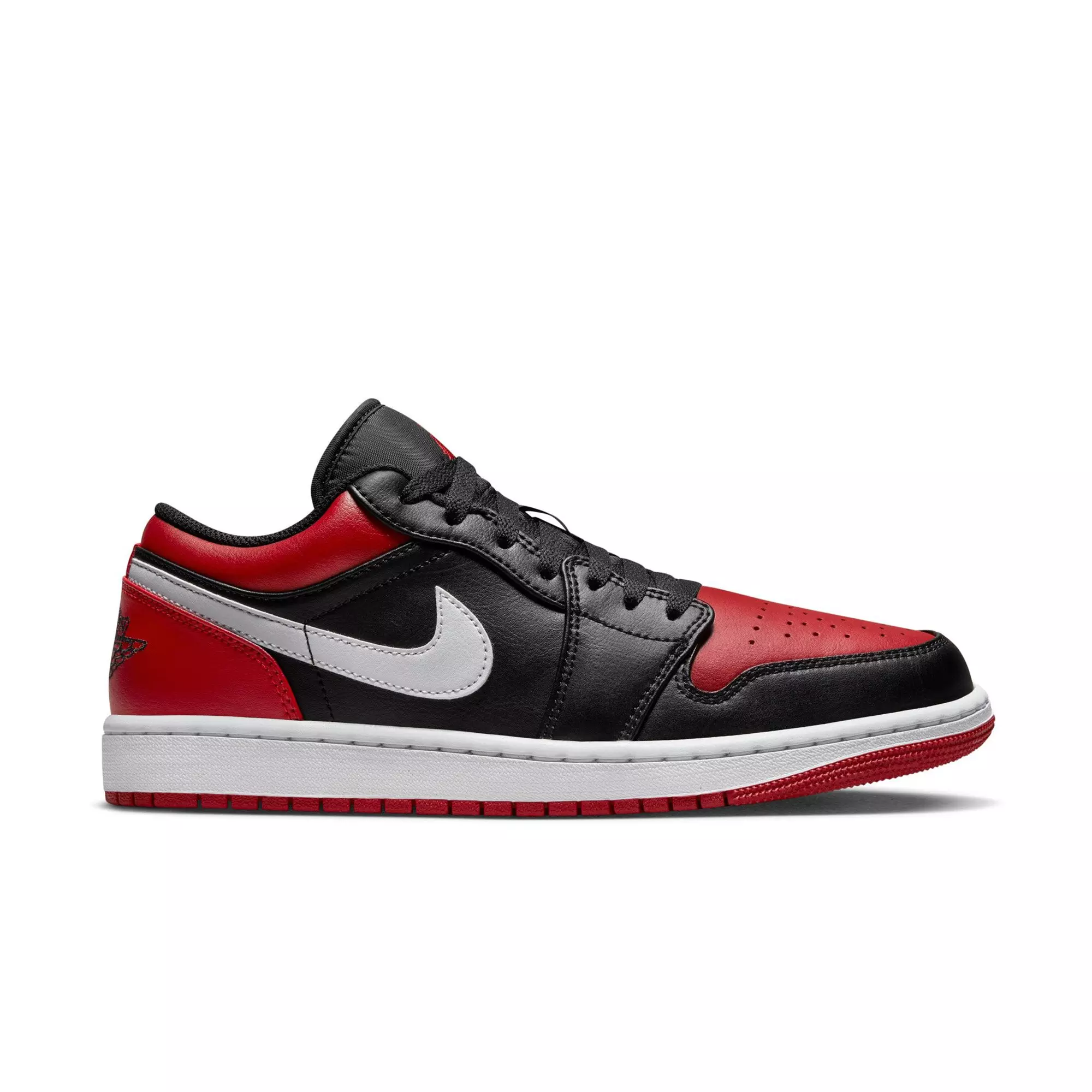 red white and black jordans low