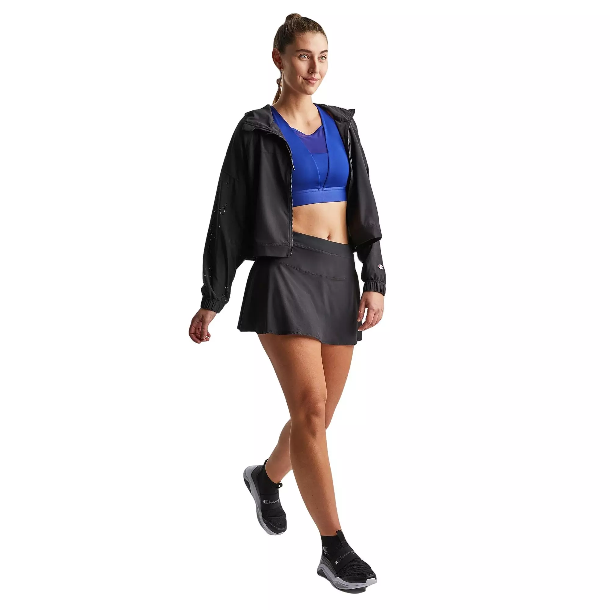 Champion Women's Sport Flounce Skort-Black - BLACK