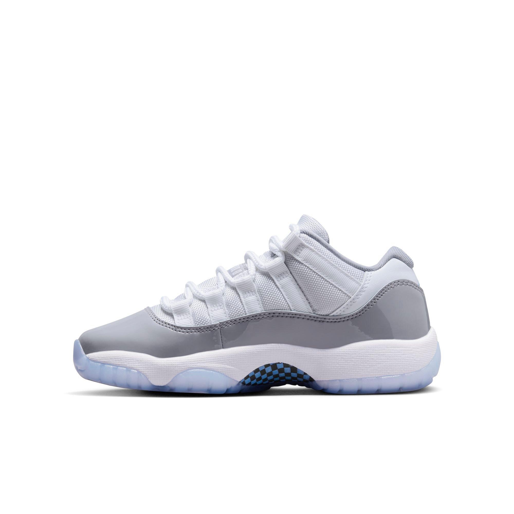 Jordan 11 Retro Low Cement Grey Grade School Kids Shoe Hibbett