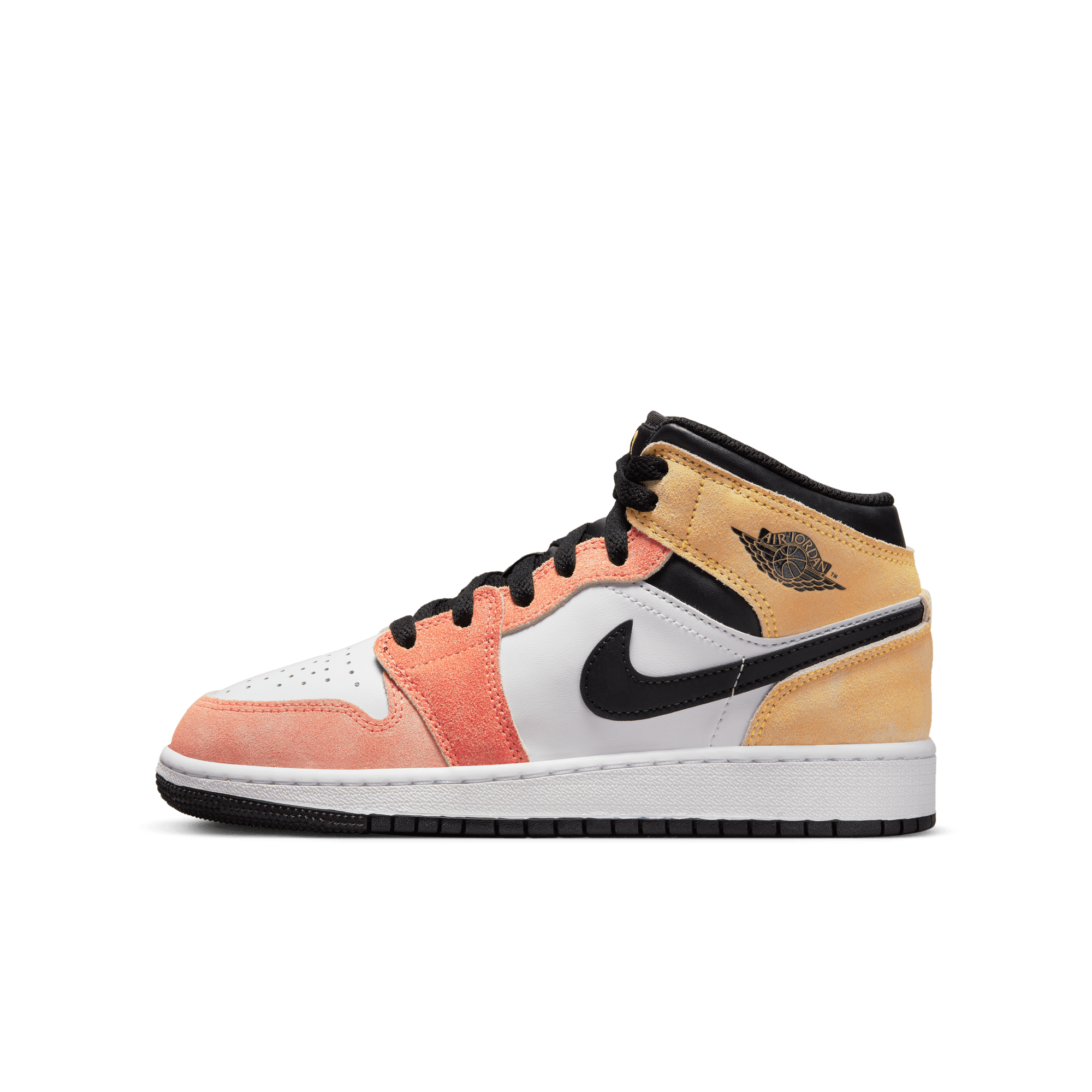 Jordan 1 Mid SE Grade School Boys' "Magic Ember/Sundial/White/Black" Shoe