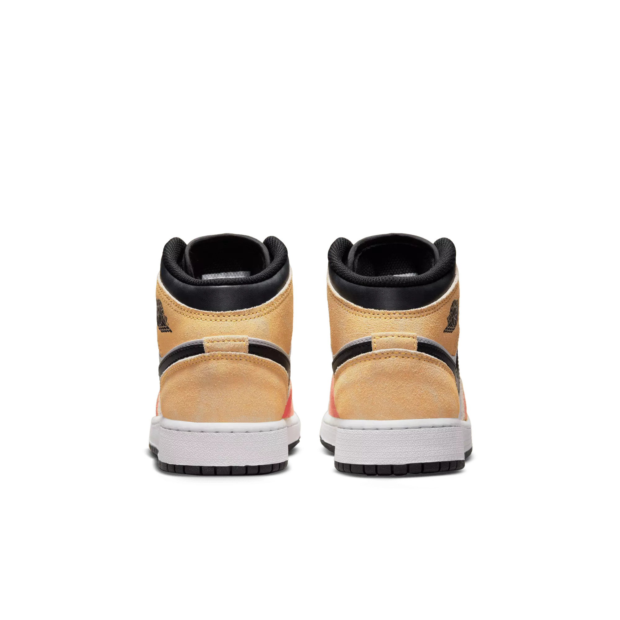 Jordan 1 Mid SE "Magic Ember/Sundial/White/Black" Grade School Boys' Shoe - RED/YELLOW