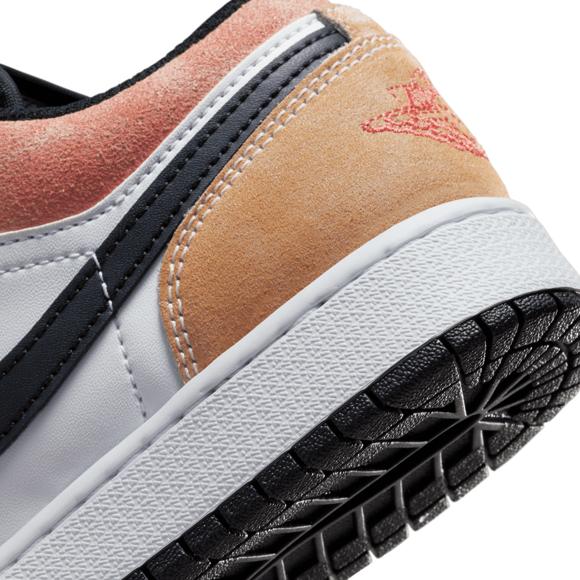 Jordan 1 Low SE "Black/Sundial/Magic Ember/White" Grade School Boys' Shoe - BLACK/WHITE/YELLOW Thumbnail View 8