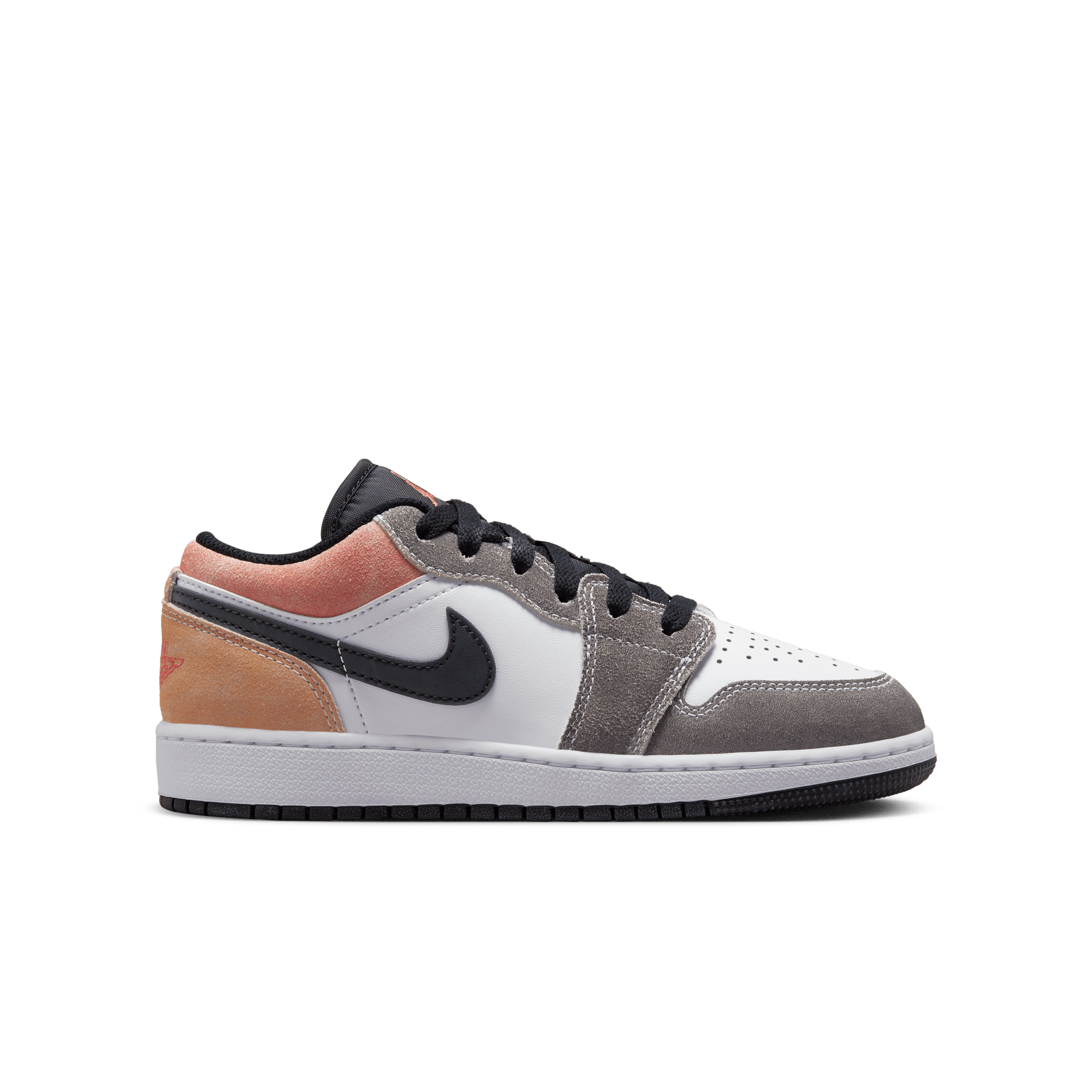 Jordan 1 Low SE "Black/Sundial/Magic Ember/White" Grade School Boys' Shoe - BLACK/WHITE/YELLOW Thumbnail View 1