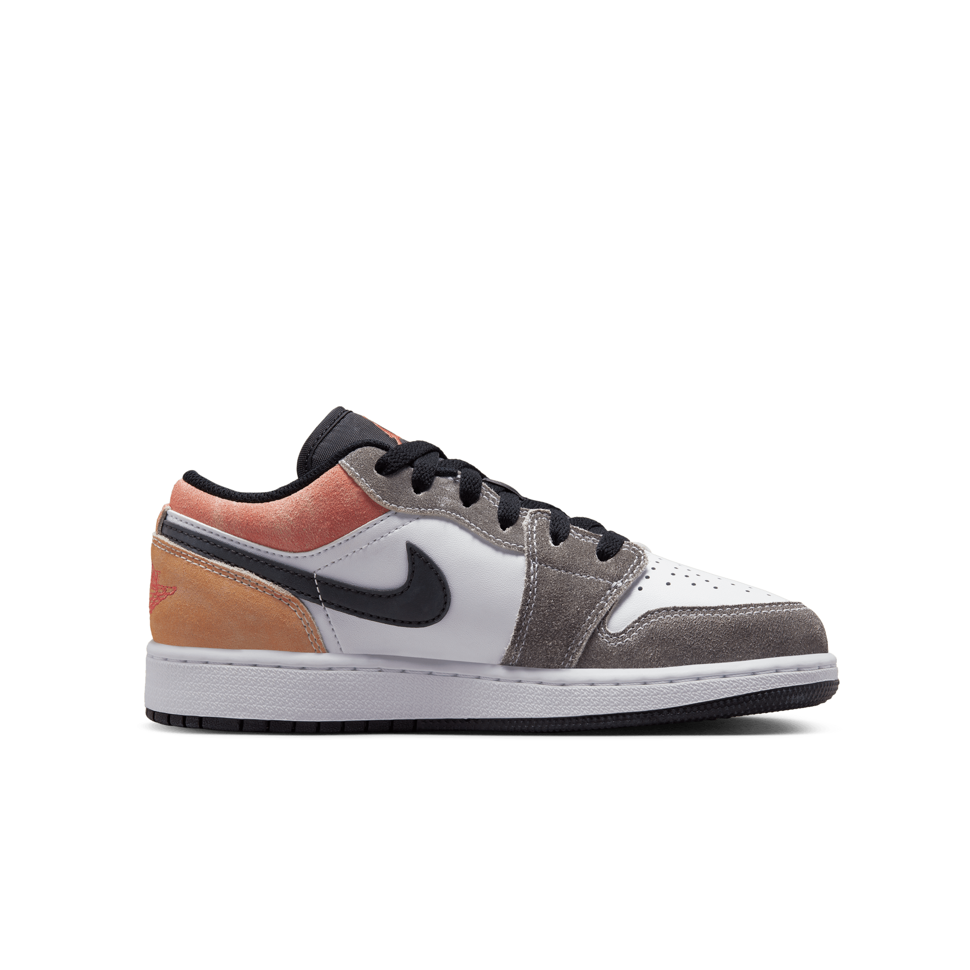 Jordan 1 Low SE "Black/Sundial/Magic Ember/White" Grade School Boys' Shoe - BLACK/WHITE/YELLOW Thumbnail View 2