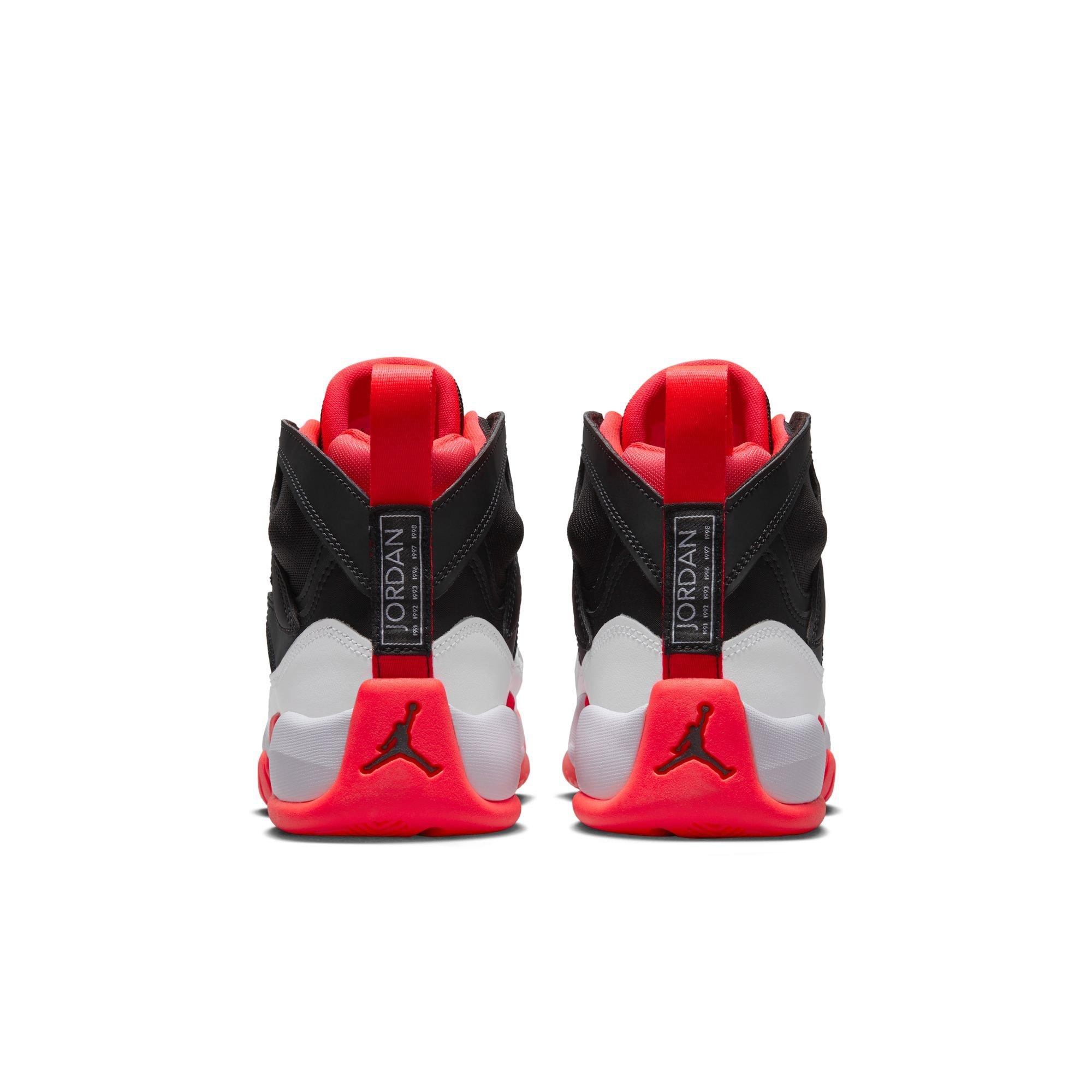 Jordan Jumpman Two Trey "Black/White/Infrared 23" Grade School Boys' Shoe - BLACK/INFRARED Thumbnail View 9