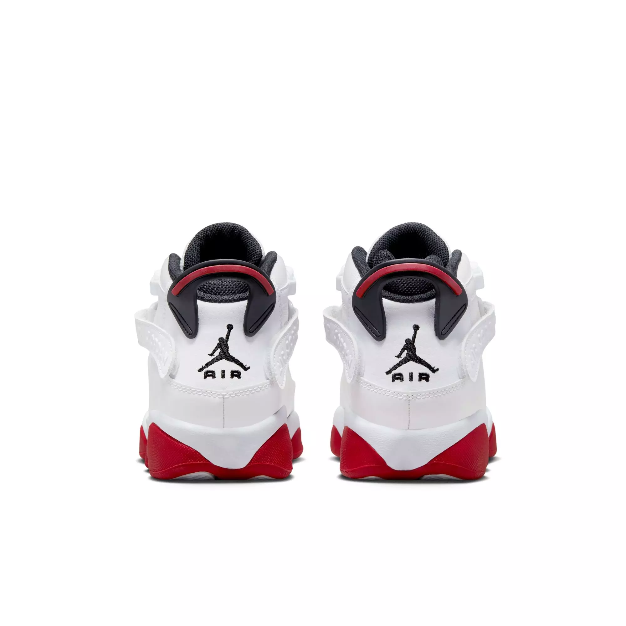 Jordan 6 Rings "White/University Red/Black" Grade School Boys' Shoe - WHITE/RED