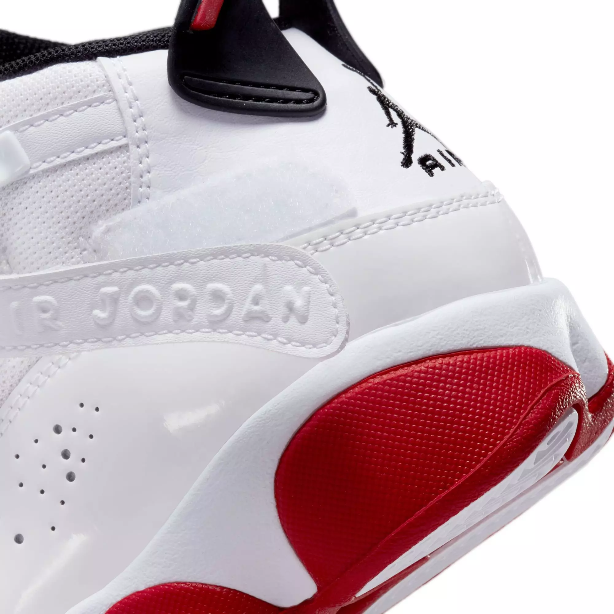 Jordan 6 Rings "White/University Red/Black" Grade School Boys' Shoe - WHITE/RED