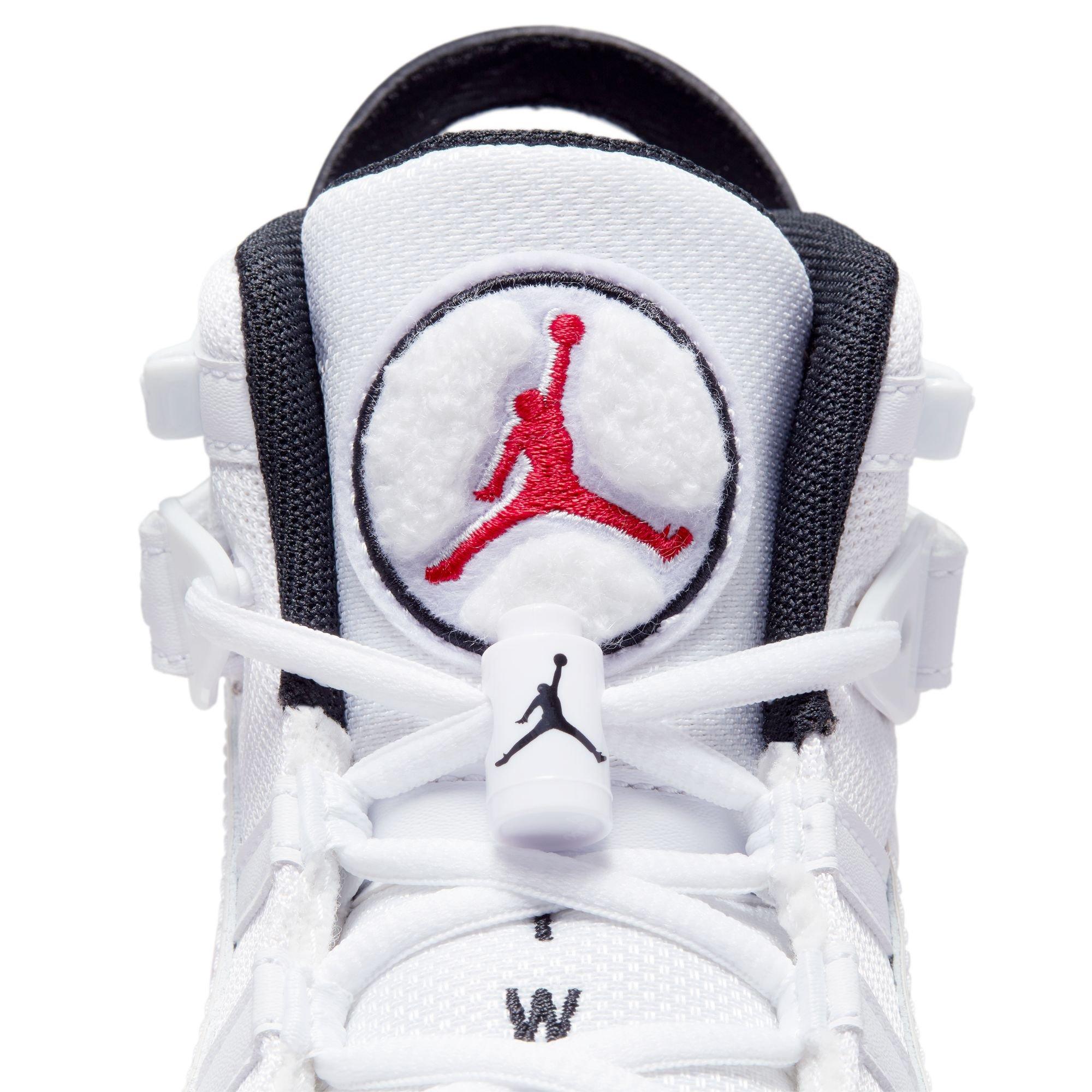 Jordan 6 Rings "White/University Red/Black" Grade School Boys' Shoe - WHITE/RED Thumbnail View 11