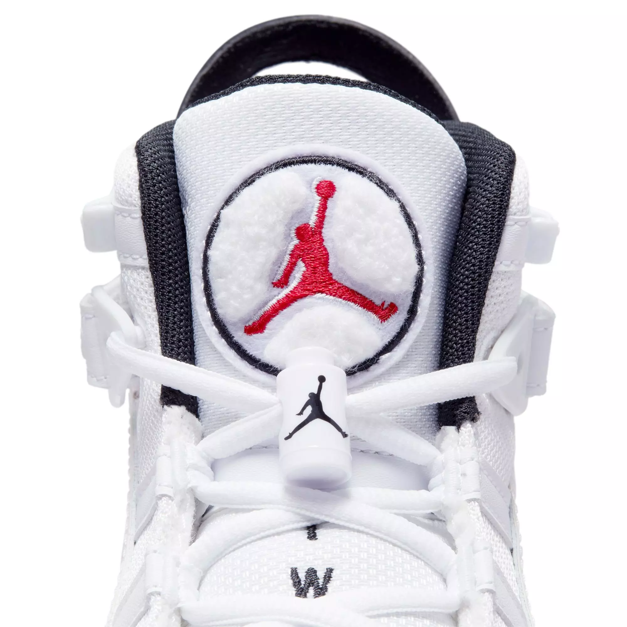 Jordan 6 Rings "White/University Red/Black" Grade School Boys' Shoe - WHITE/RED
