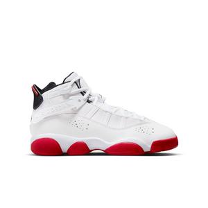 Jordan 6 Rings "White/University Red/Black" Grade School Boys' Shoe