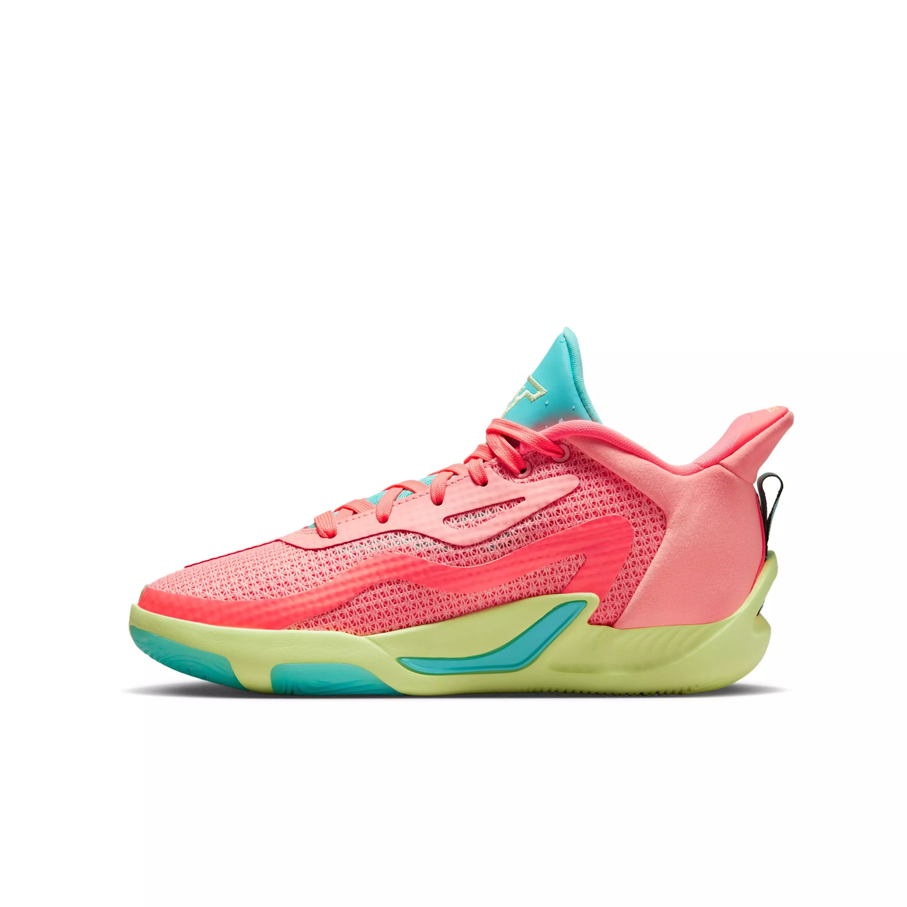 Jordan Tatum 1 "Pink Lemonade" Grade School Kids' Basketball Shoe - PINK/YELLOW
