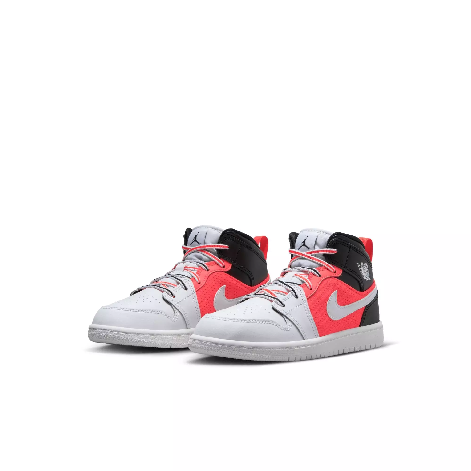 Jordan 1 Mid SE "Black/White/Infrared 23" Preschool Boys' Shoe - BLACK/INFRARED