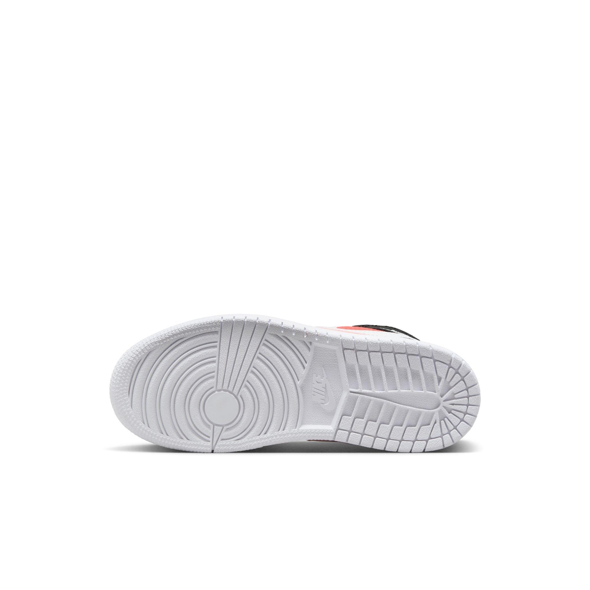 Jordan 1 Mid SE "Black/White/Infrared 23" Preschool Boys' Shoe - BLACK/INFRARED Thumbnail View 6