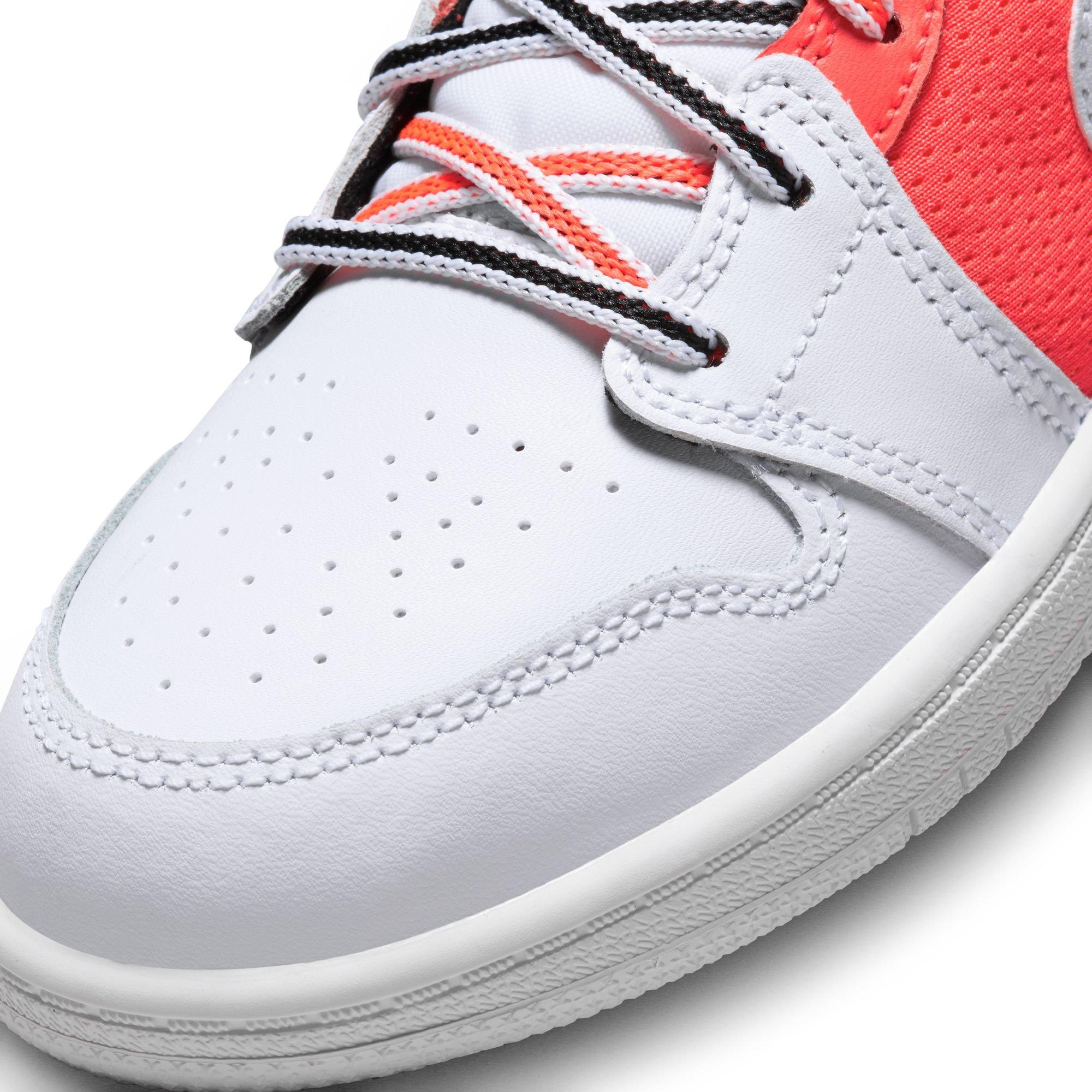 Jordan 1 Mid SE "Black/White/Infrared 23" Preschool Boys' Shoe - BLACK/INFRARED Thumbnail View 8