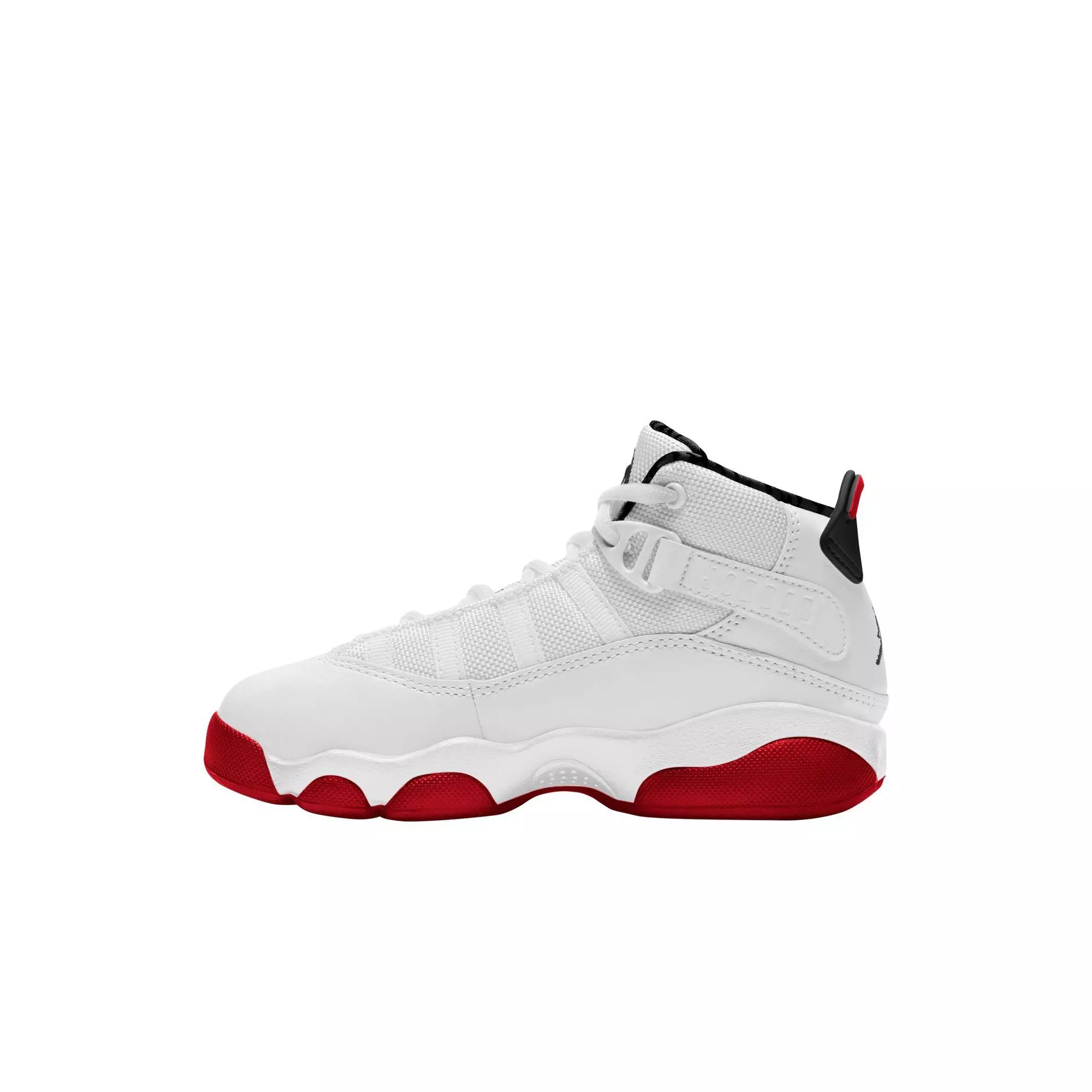 Jordan 6 Rings "White/University Red/Black" Preschool Boys' Shoe - WHITE/RED