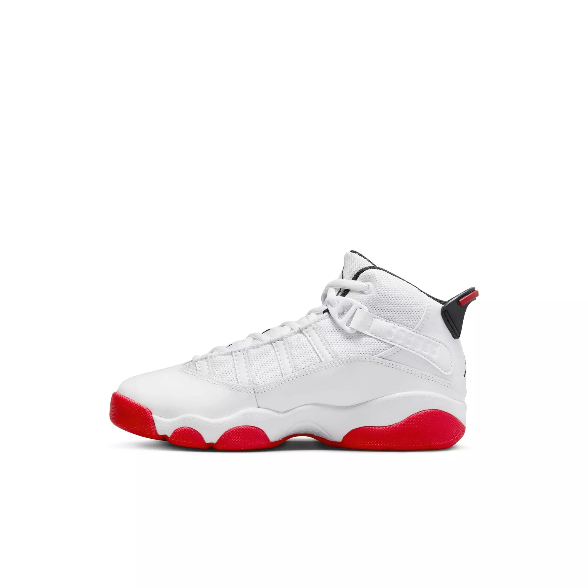 Jordan 6 Rings "White/University Red/Black" Preschool Boys' Shoe - WHITE/RED