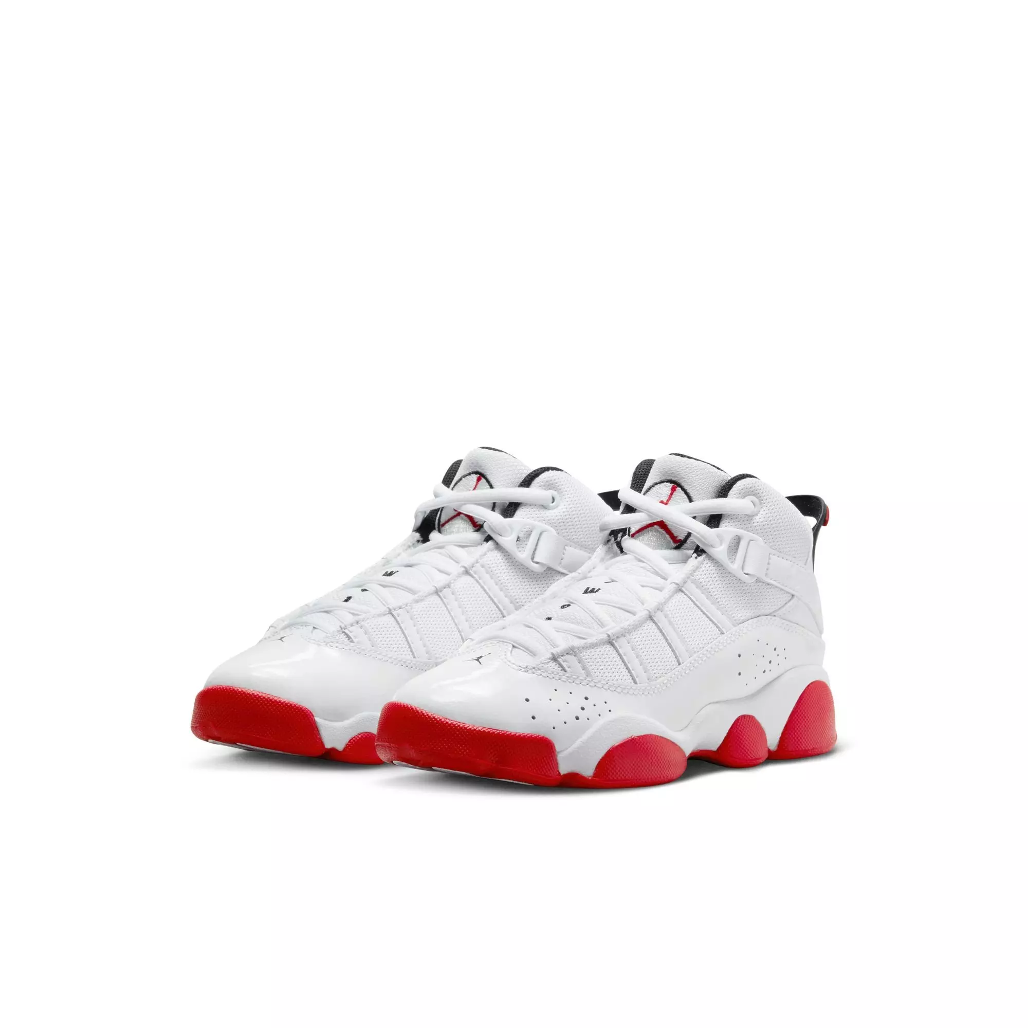 Jordan 6 Rings "White/University Red/Black" Preschool Boys' Shoe - WHITE/RED