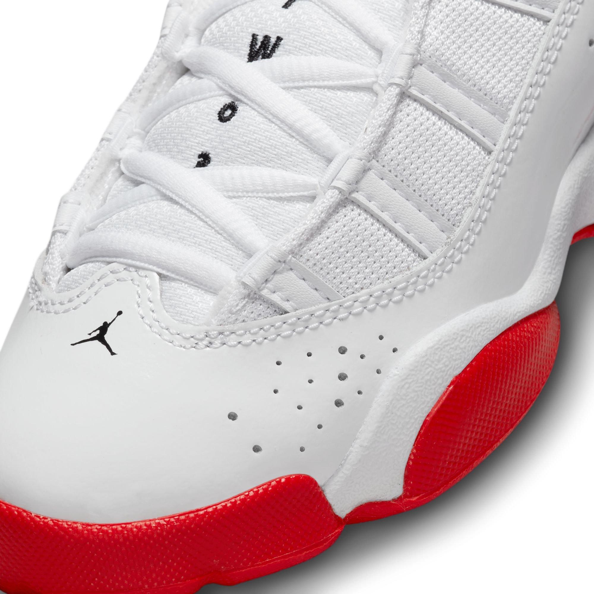 Jordan 6 Rings "White/University Red/Black" Preschool Boys' Shoe - WHITE/RED Thumbnail View 9