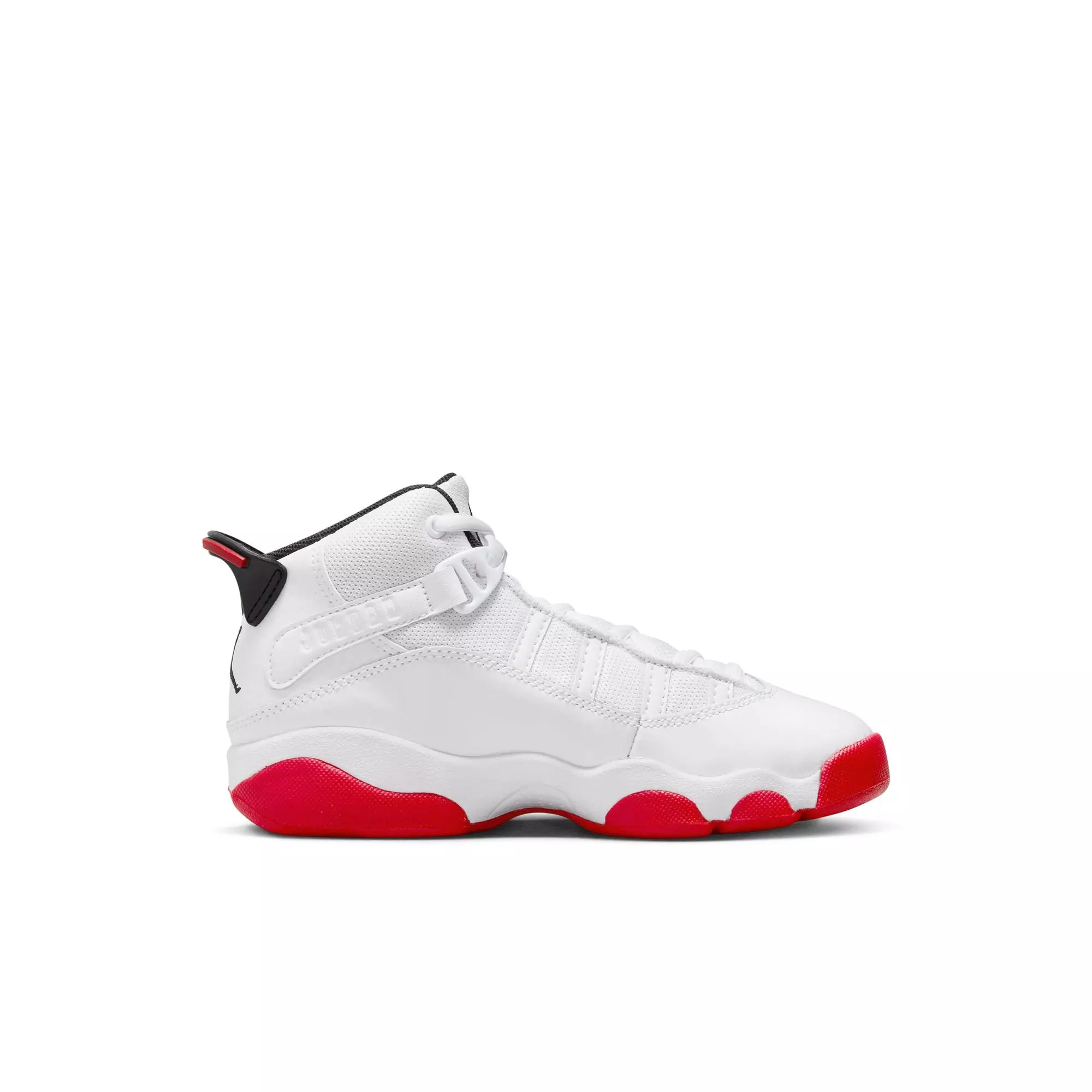 Jordan 6 Rings "White/University Red/Black" Preschool Boys' Shoe - WHITE/RED