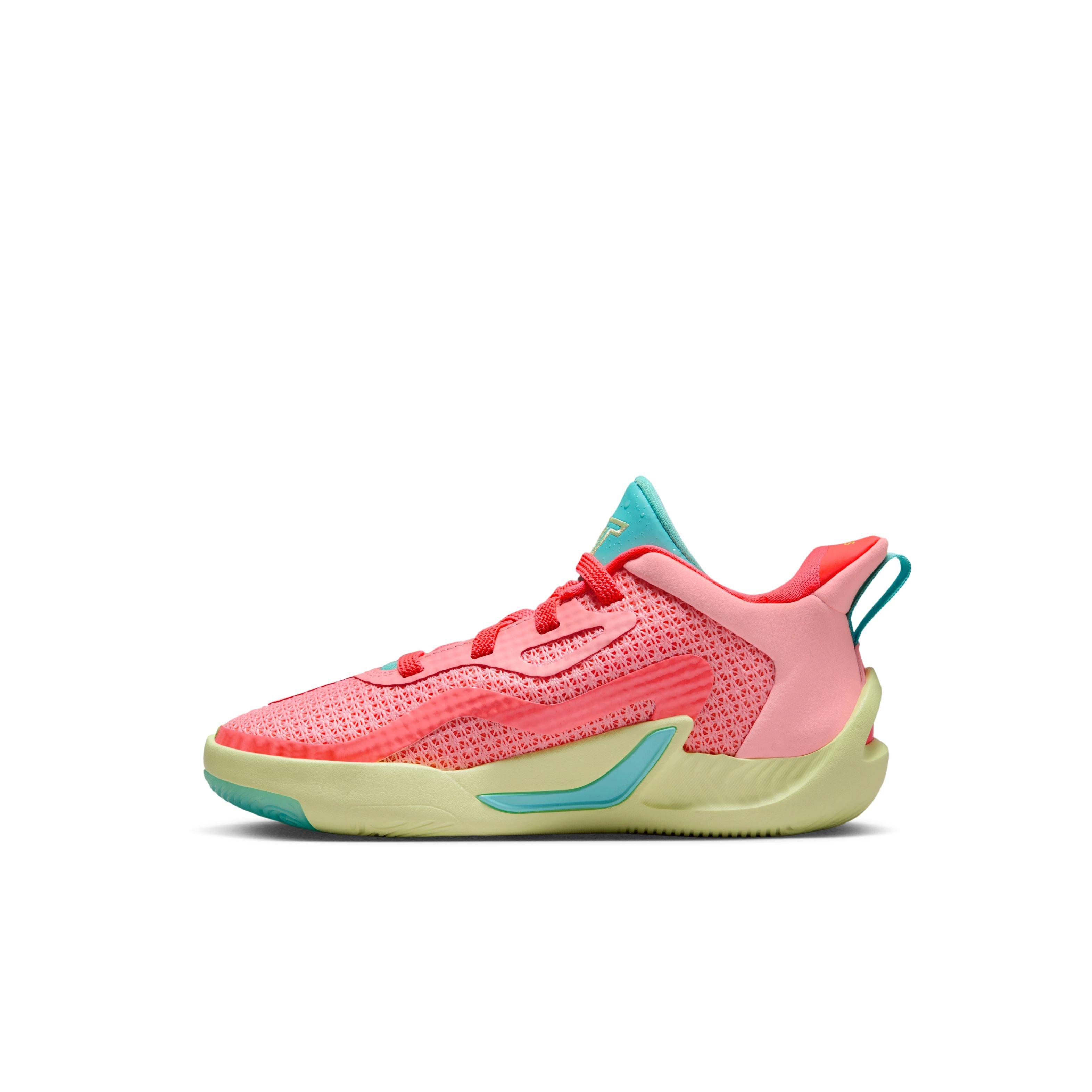 Jordan Tatum 1 "Pink Lemonade" Preschool Kids' Basketball Shoe - PINK/YELLOW Thumbnail View 9