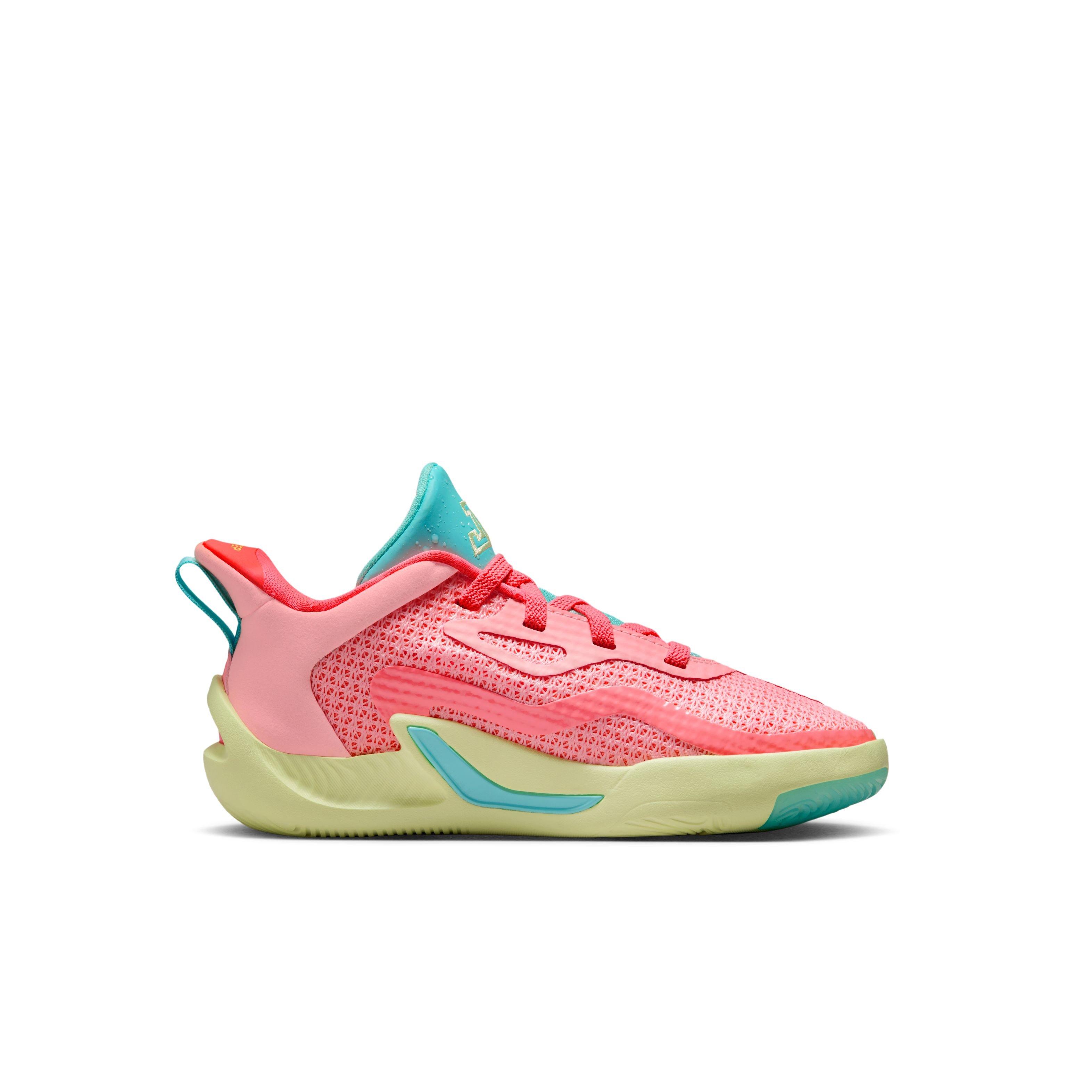 Nike Jordan Jayson Tatum 1 Pink Lemonade Tint Aurora Green Yellow Kids GS  Size