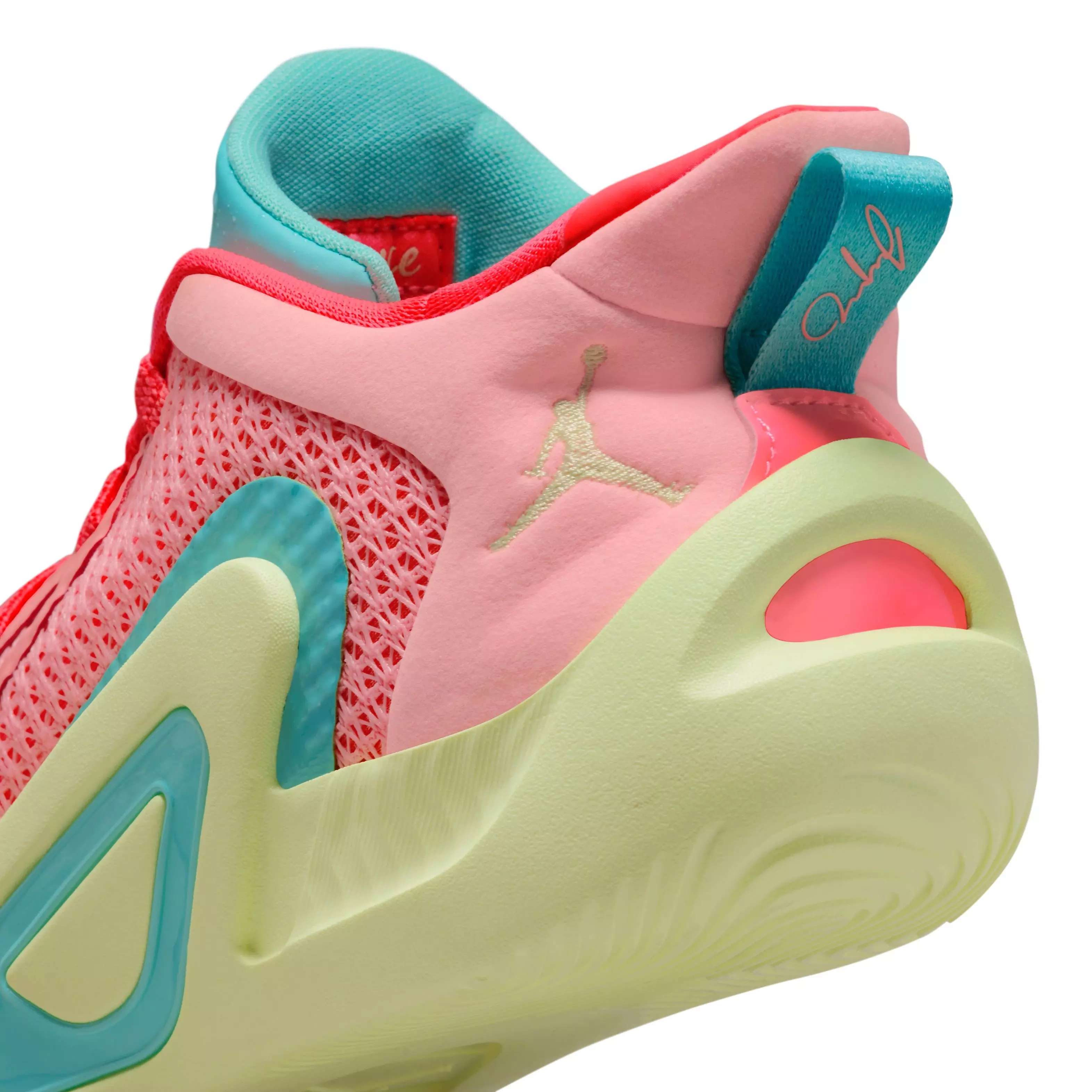 Jordan Tatum 1 "Pink Lemonade" Preschool Kids' Basketball Shoe - PINK/YELLOW