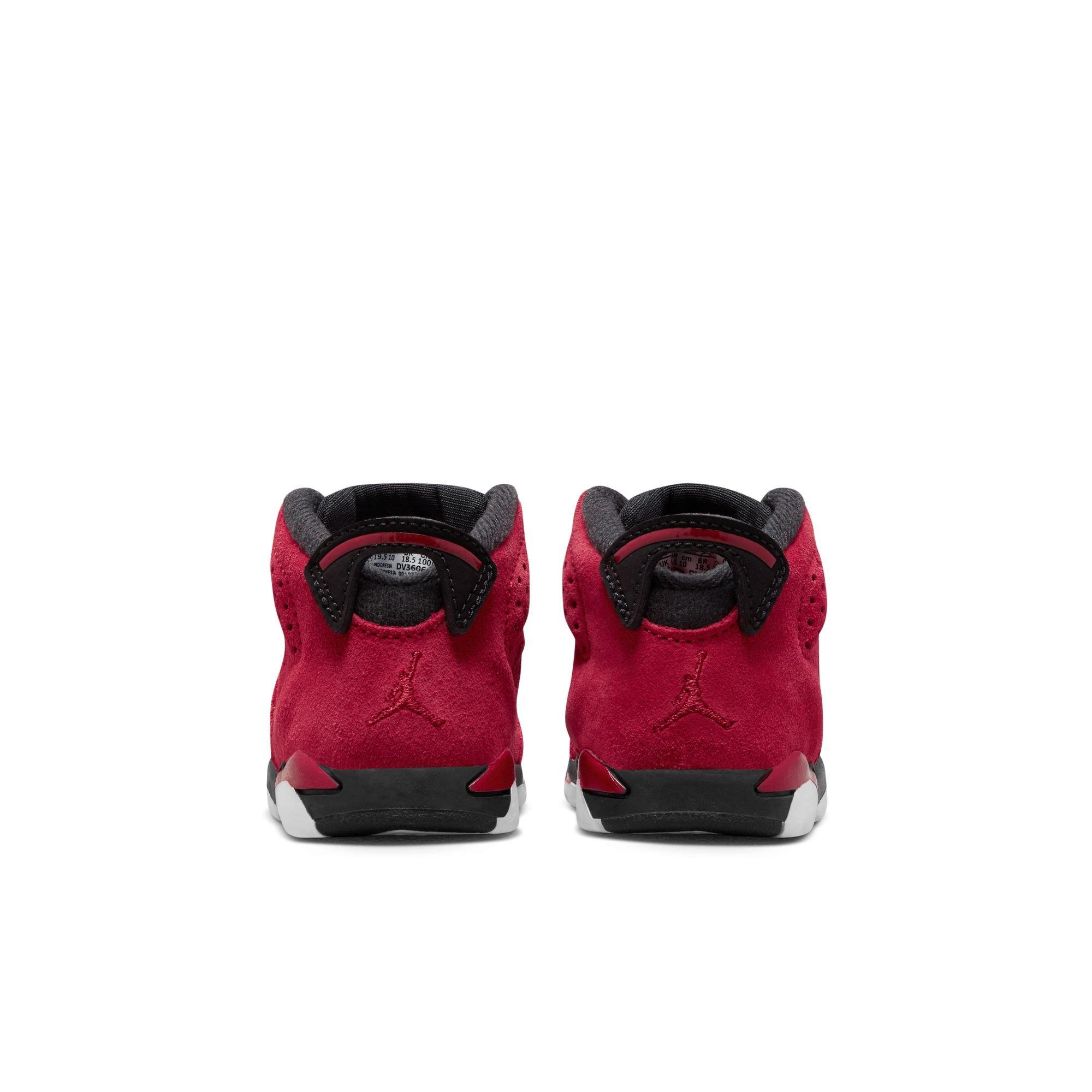 Jordan 6 Retro "Toro Bravo" Toddler Kids' Shoe - VARSITY RED/BLACK Thumbnail View 7