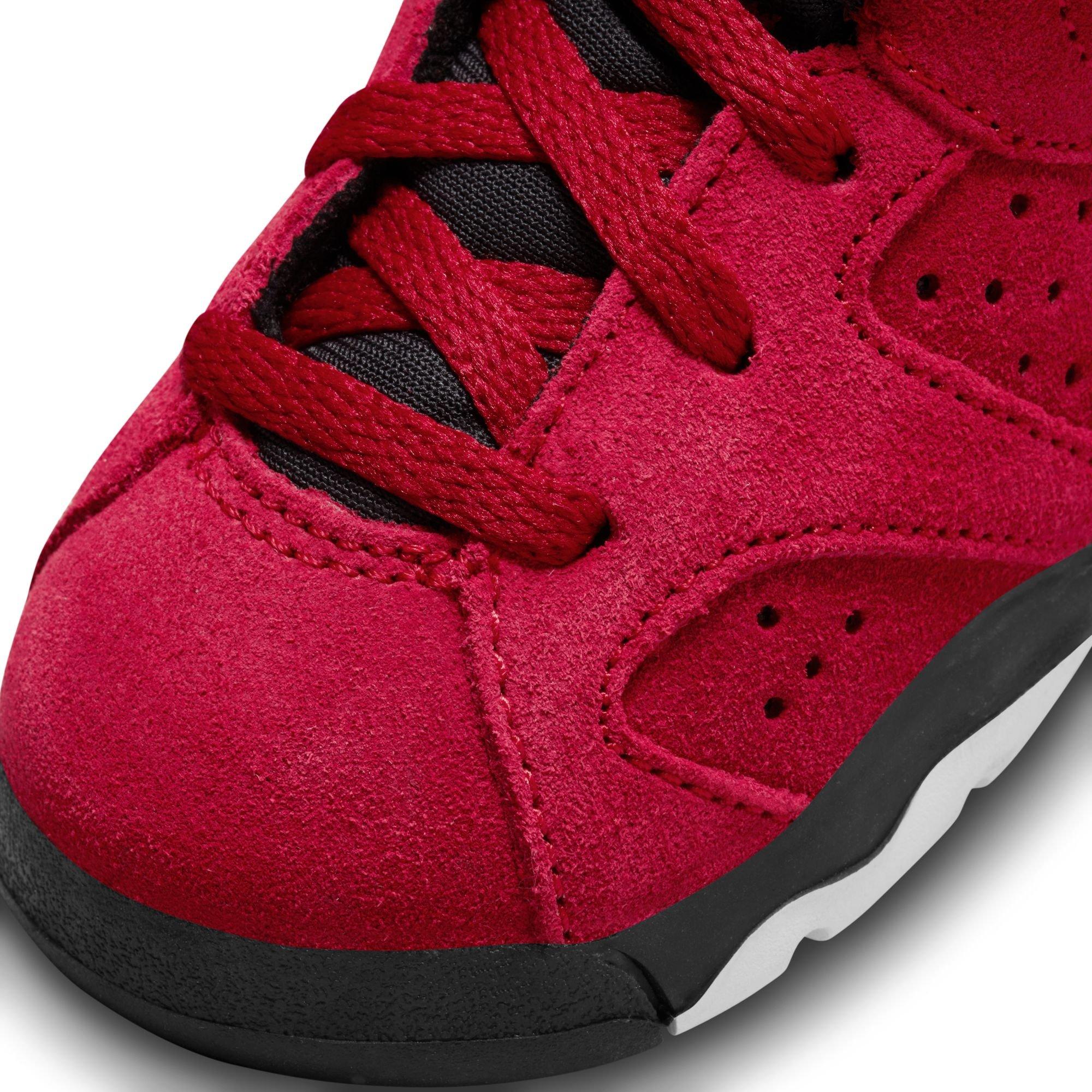 Jordan 6 Retro "Toro Bravo" Toddler Kids' Shoe - VARSITY RED/BLACK Thumbnail View 4
