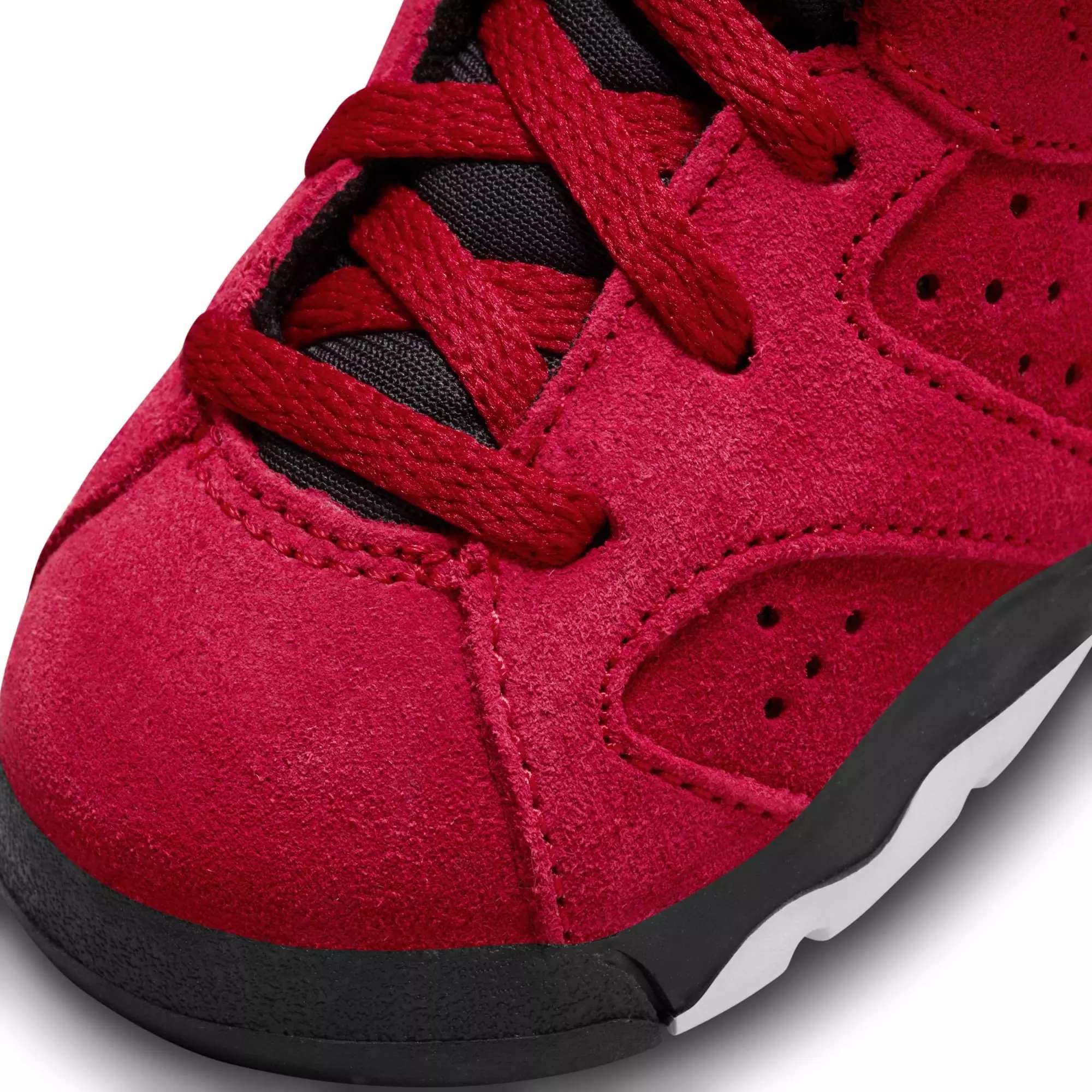Jordan 6 Retro "Toro Bravo" Toddler Kids' Shoe - VARSITY RED/BLACK