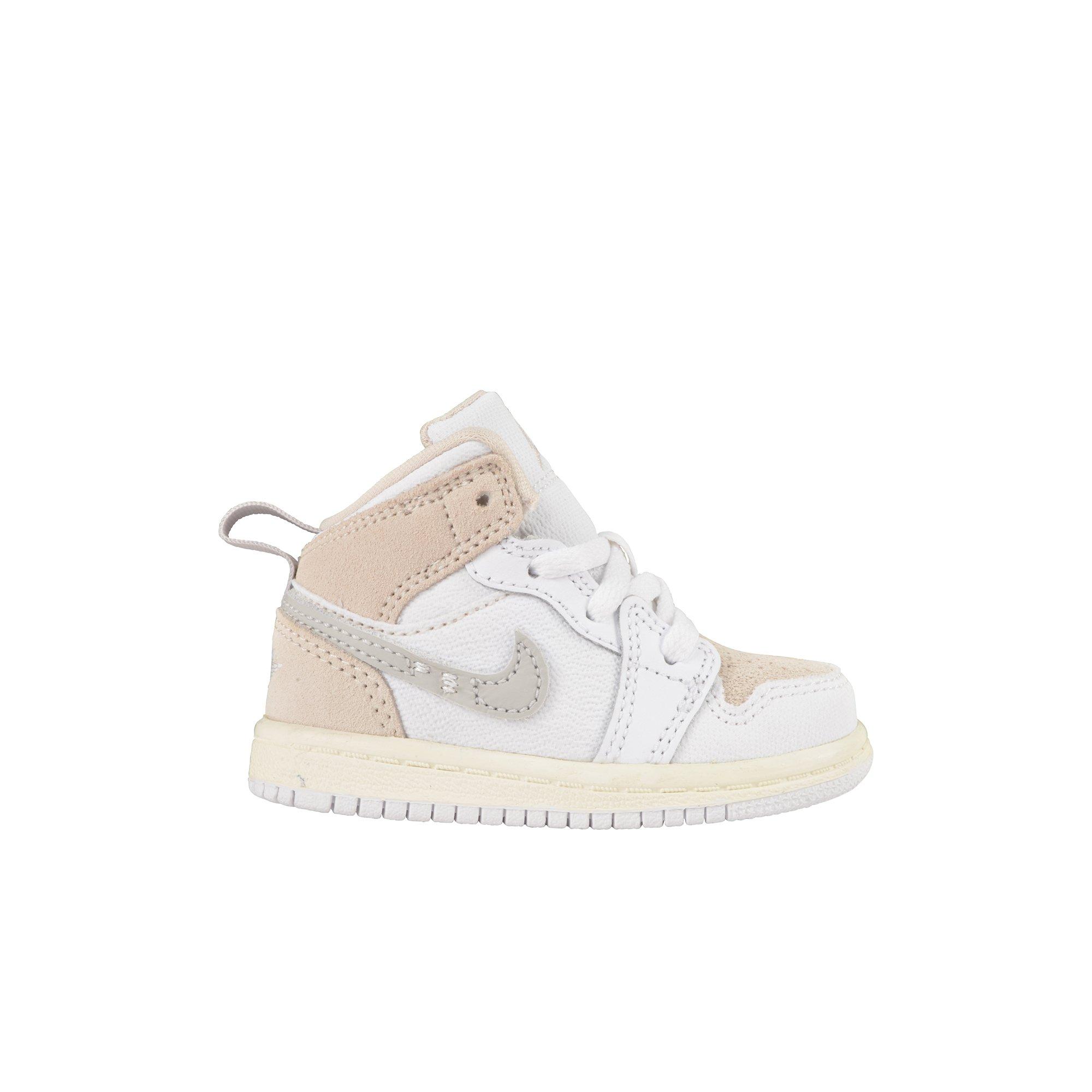 Jordan 1 Mid SE Craft "White/Lt Orewood Brown/Tech Grey/Sail" Toddler