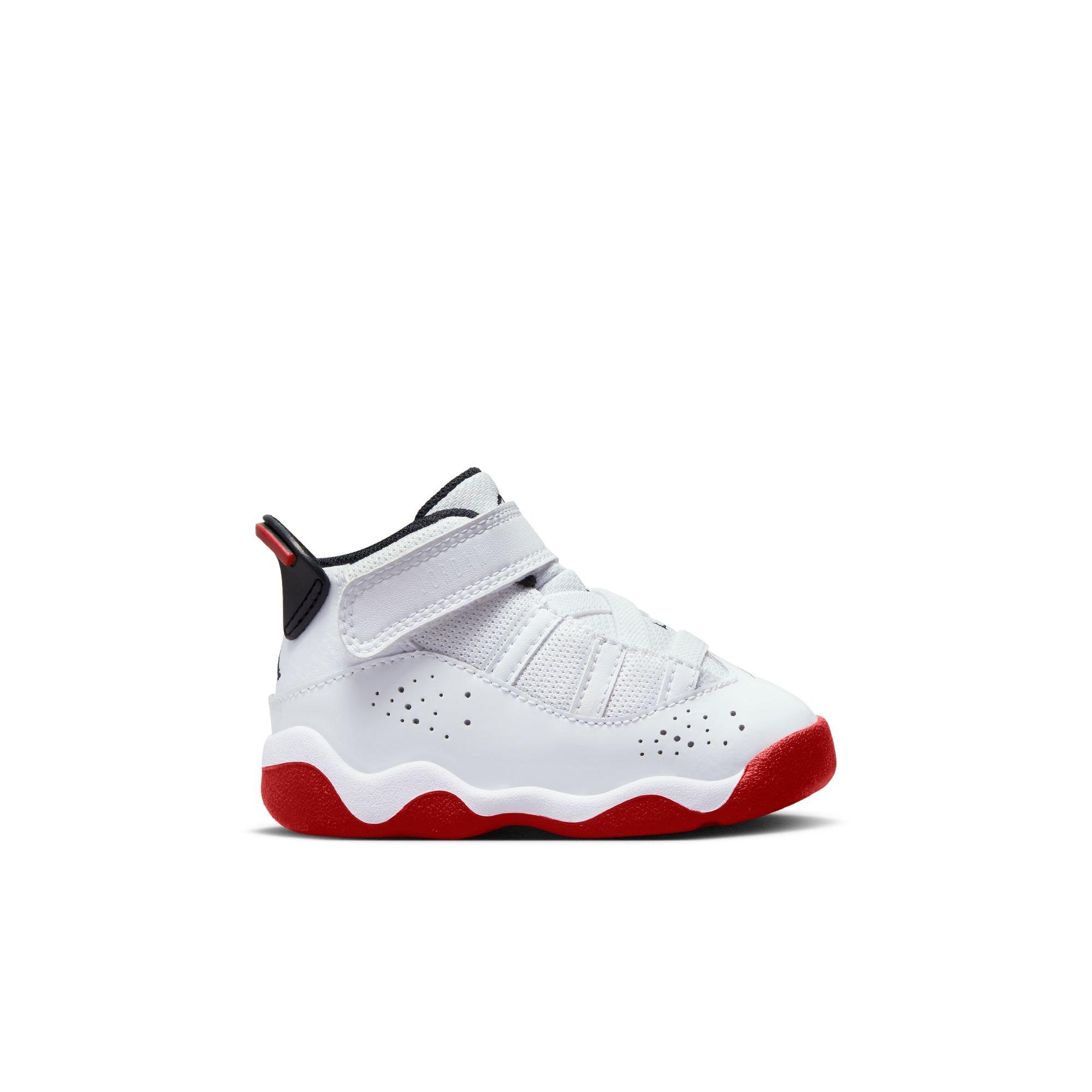 Jordan 6 Rings "White/University Red/Black" Toddler Boys' Basketball Shoe