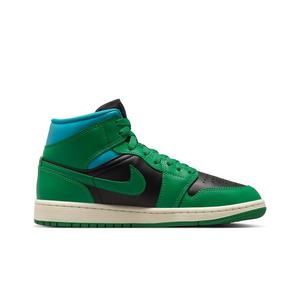 Jordan Air 1 Mid "Lucky Green/Black/Aquatone" Women's Shoe