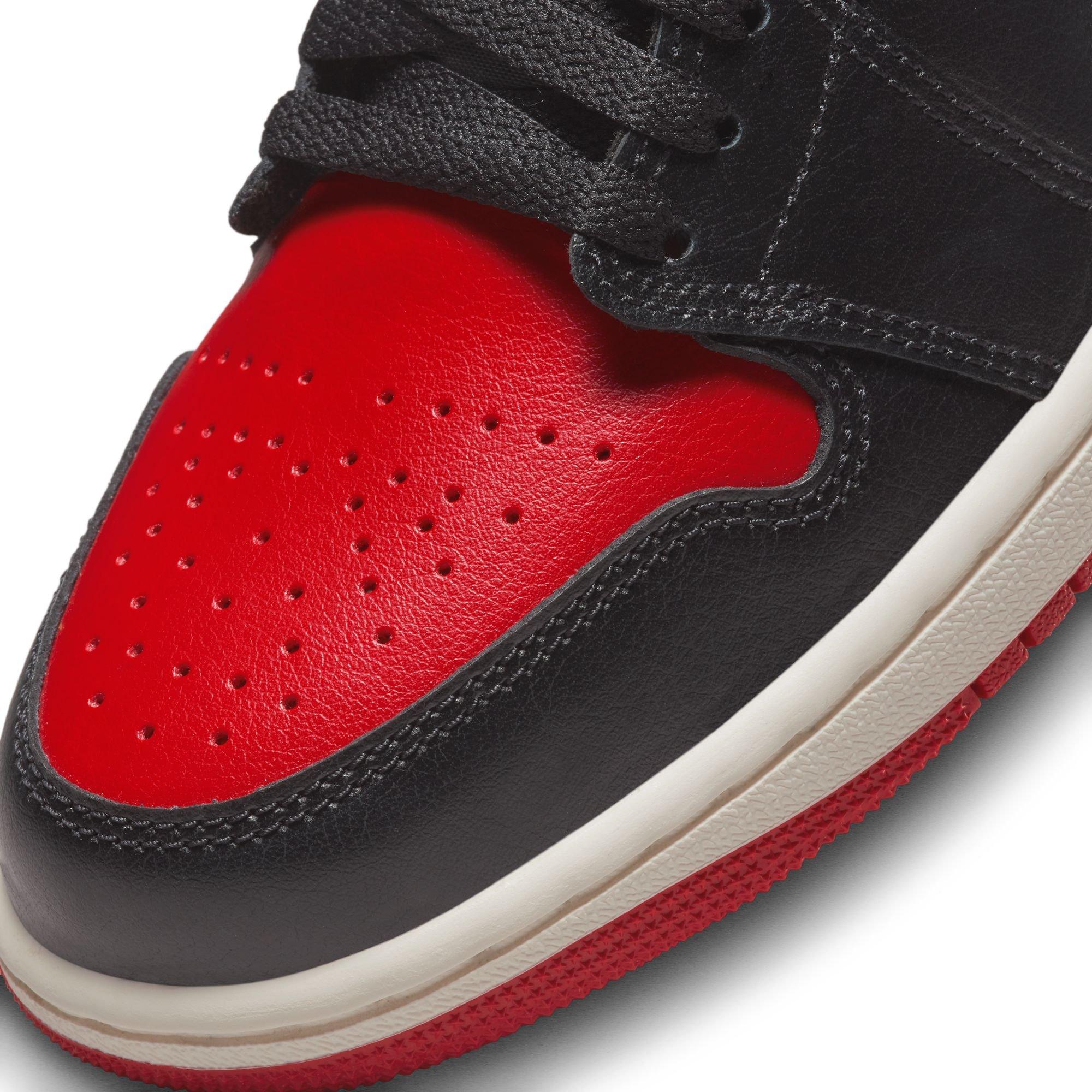 Jordan 1 Low Women's Black/Gym Red/Sail Shoe