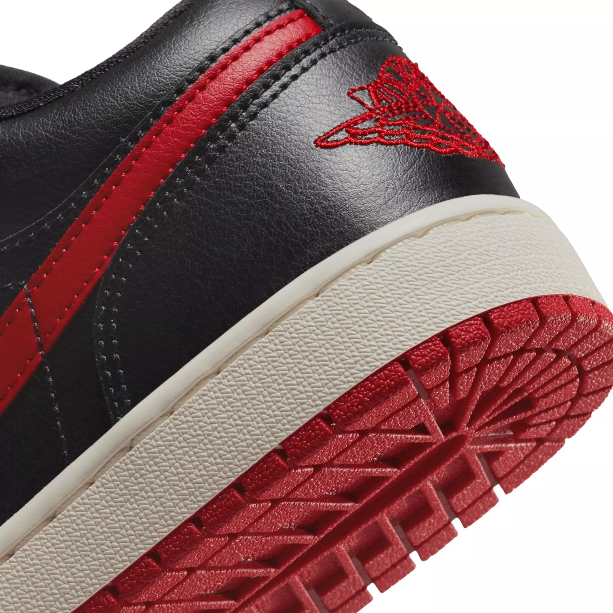 Jordan 1 Low "Black/Gym Red/Sail" Women's Shoe - RED/BLACK/WHITE