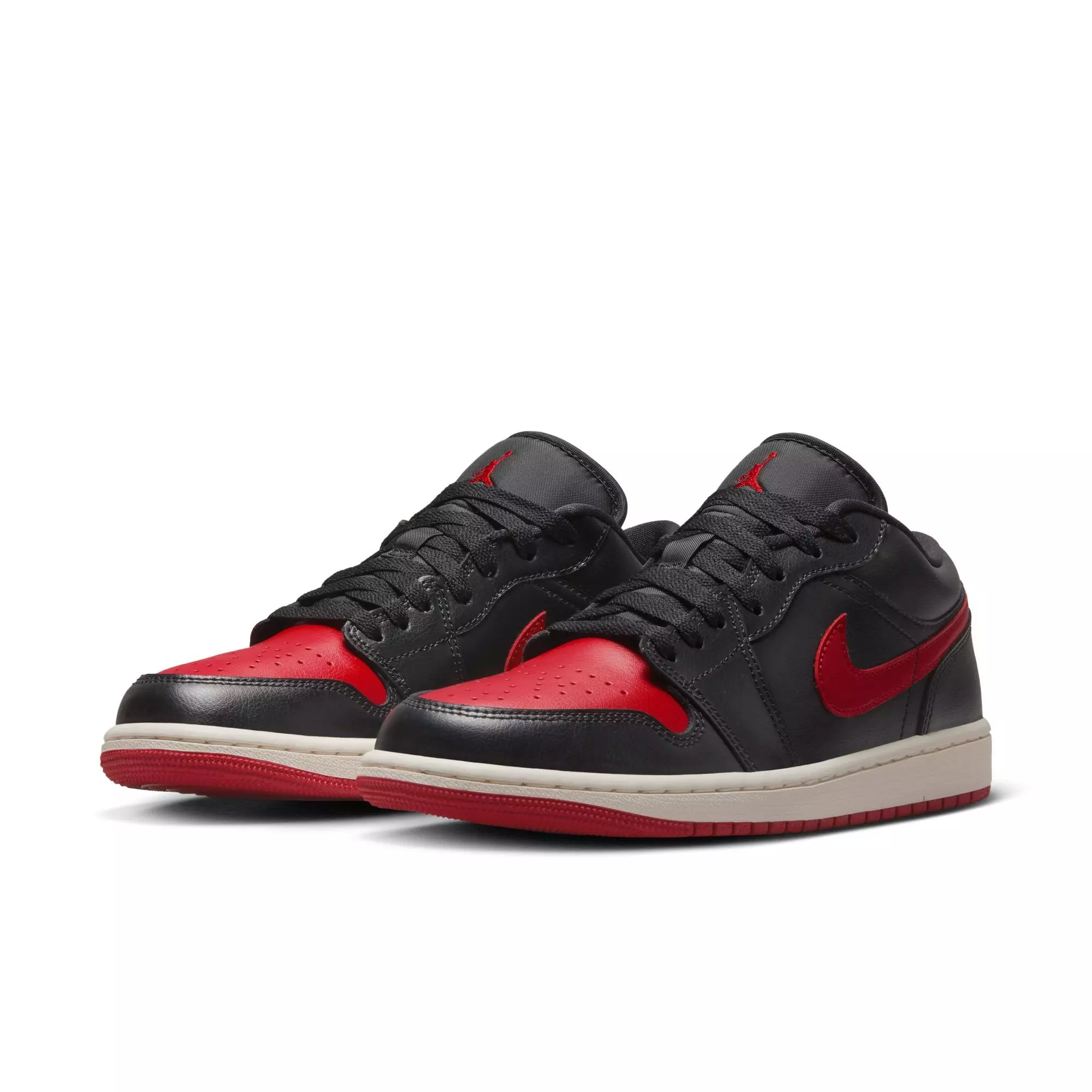Jordan 1 Low "Black/Gym Red/Sail" Women's Shoe - RED/BLACK/WHITE