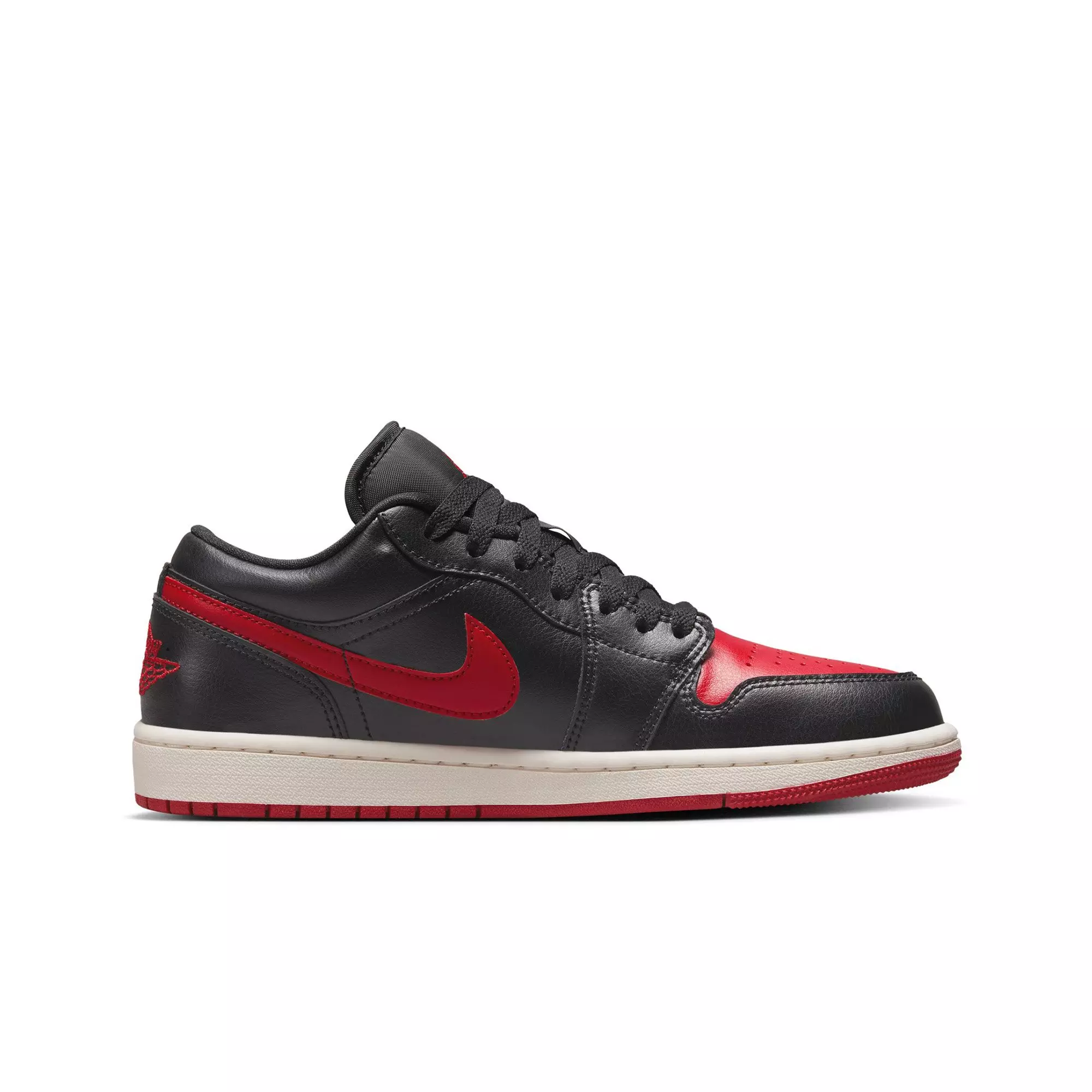 Jordan 1 Low "Black/Gym Red/Sail" Women's Shoe - RED/BLACK/WHITE