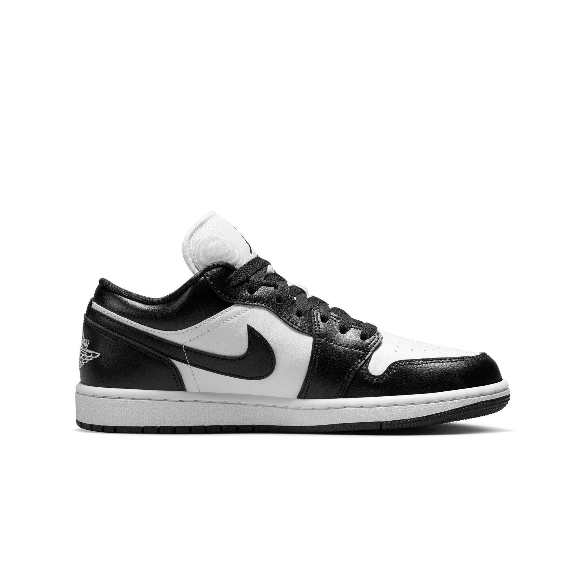 Black and white store jordans low top